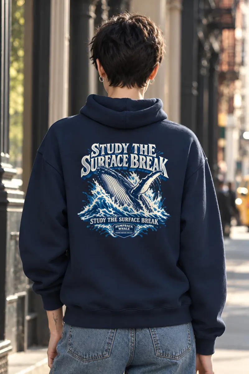 "Study the Surface Break" Heavy Blend Unisex Pullover Hoodie