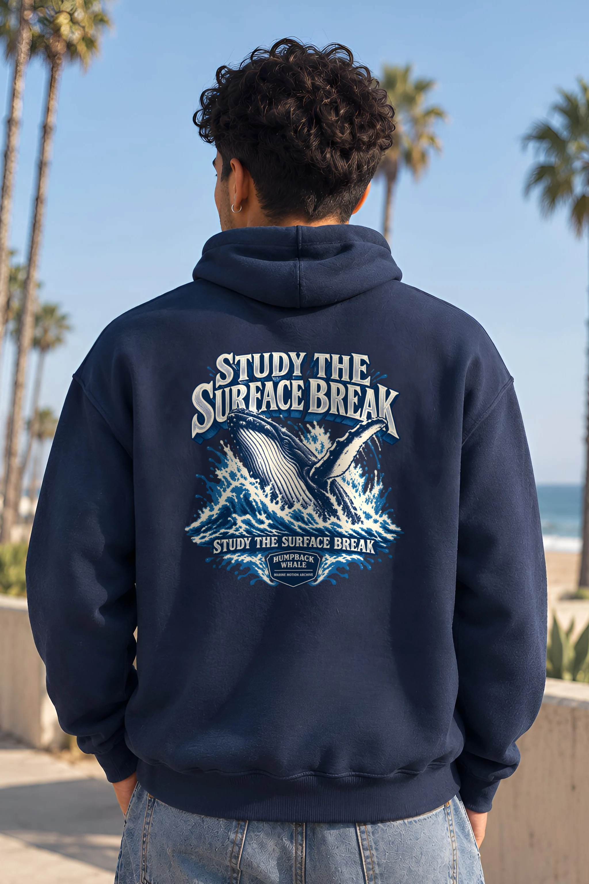 "Study the Surface Break" Heavy Blend Unisex Pullover Hoodie