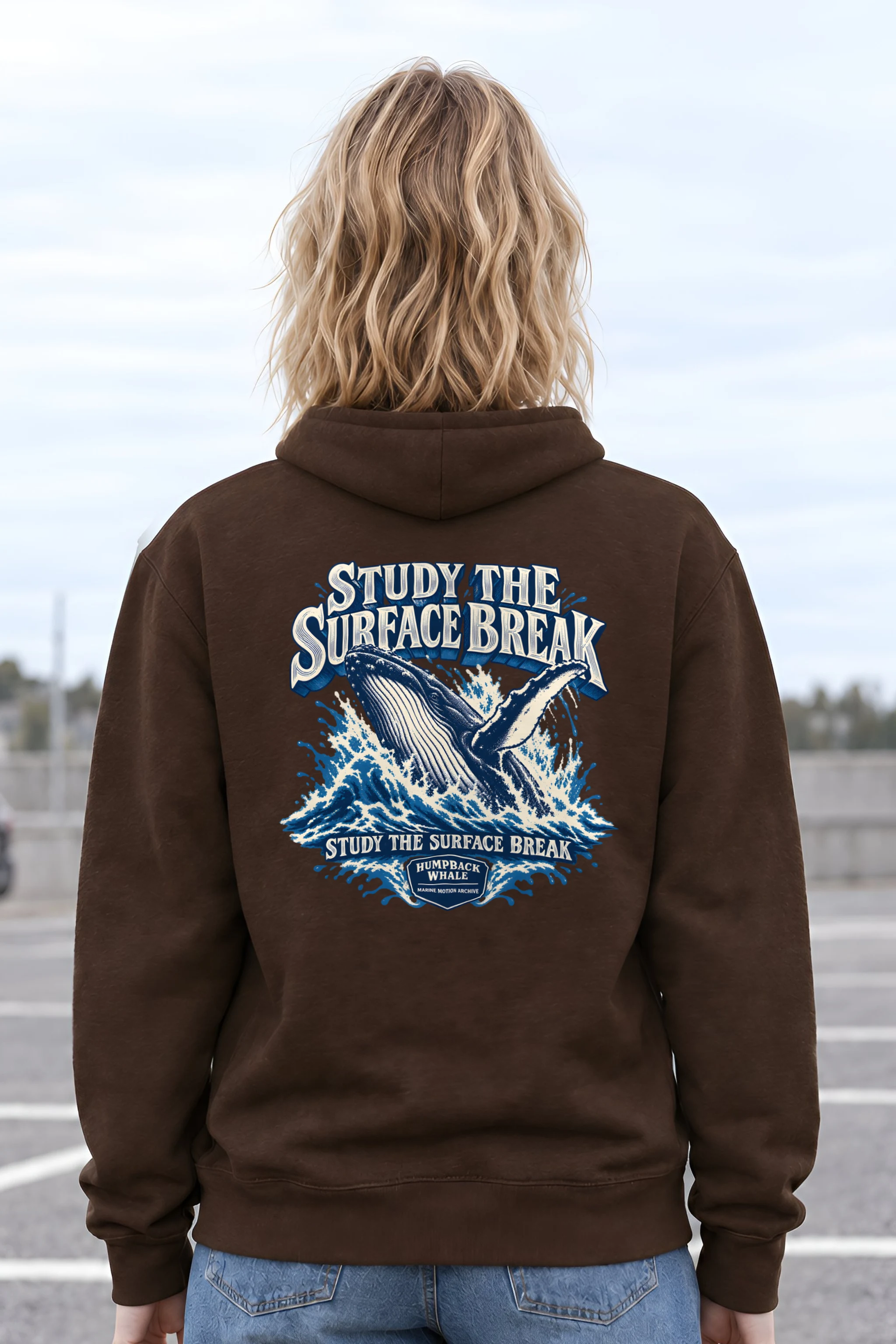 "Study the Surface Break" Heavy Blend Unisex Pullover Hoodie