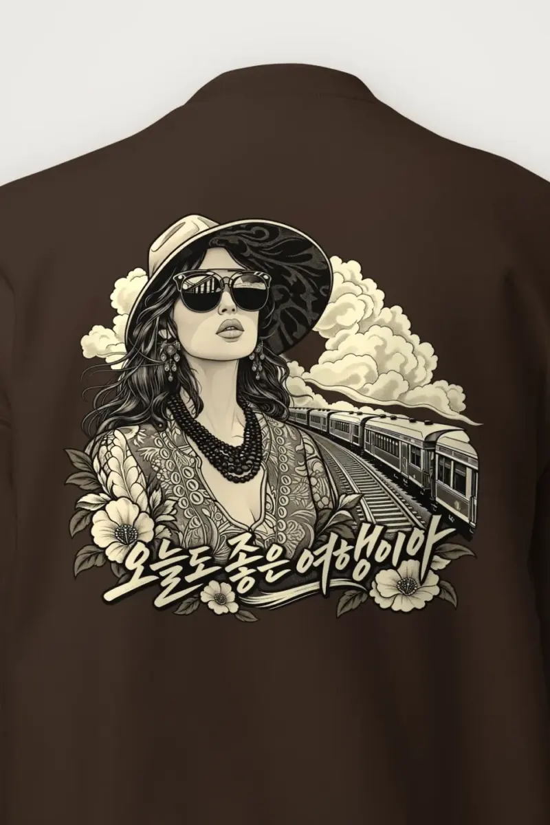 "Stylish Train Journey" Heavy Blend Unisex Crewneck Sweatshirt