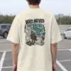 "Submerged Stairway Collage" Men's Oversized Heavyweight Crewneck T-Shirt