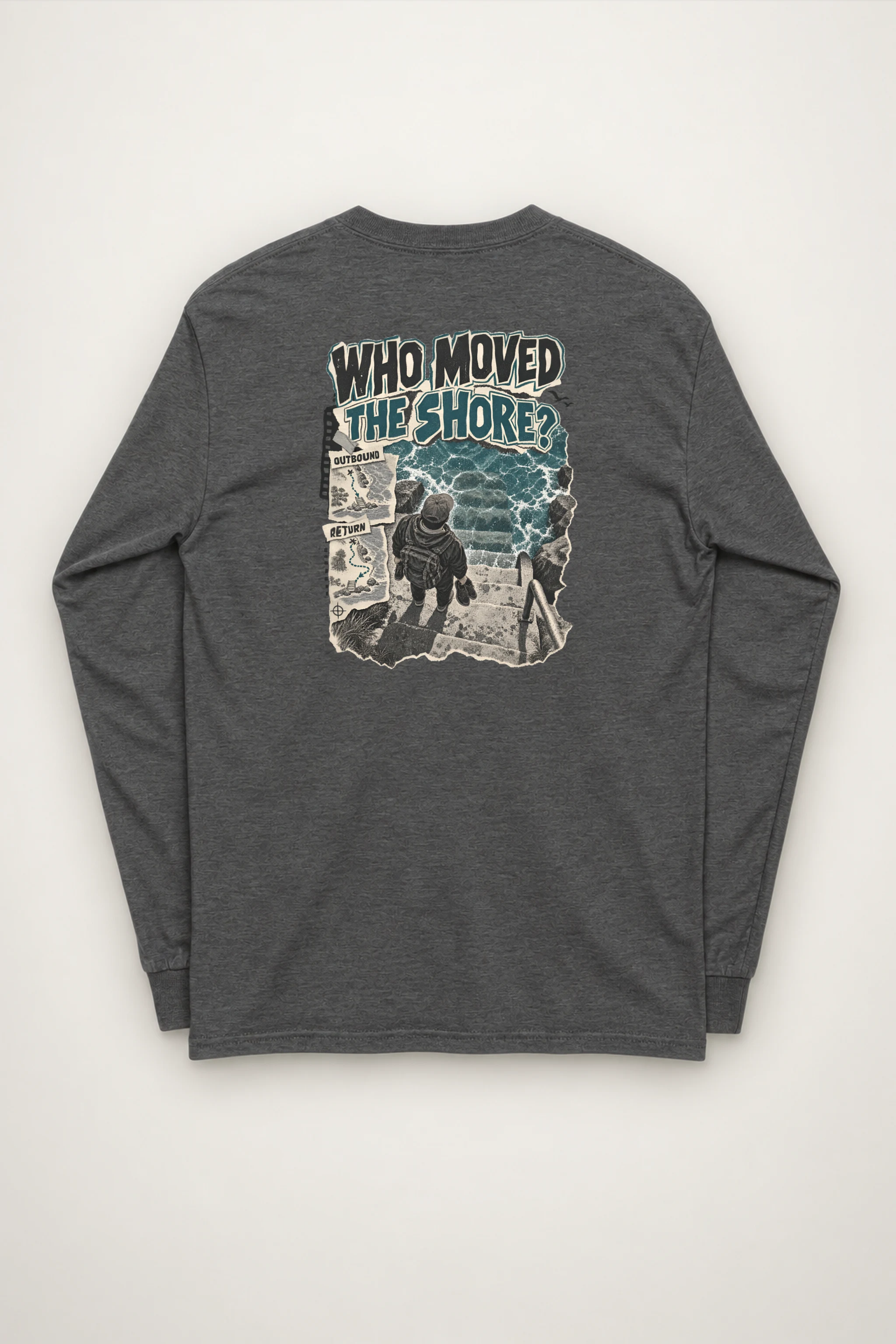 "Submerged Stone Steps" Unisex Longsleeve T-shirt