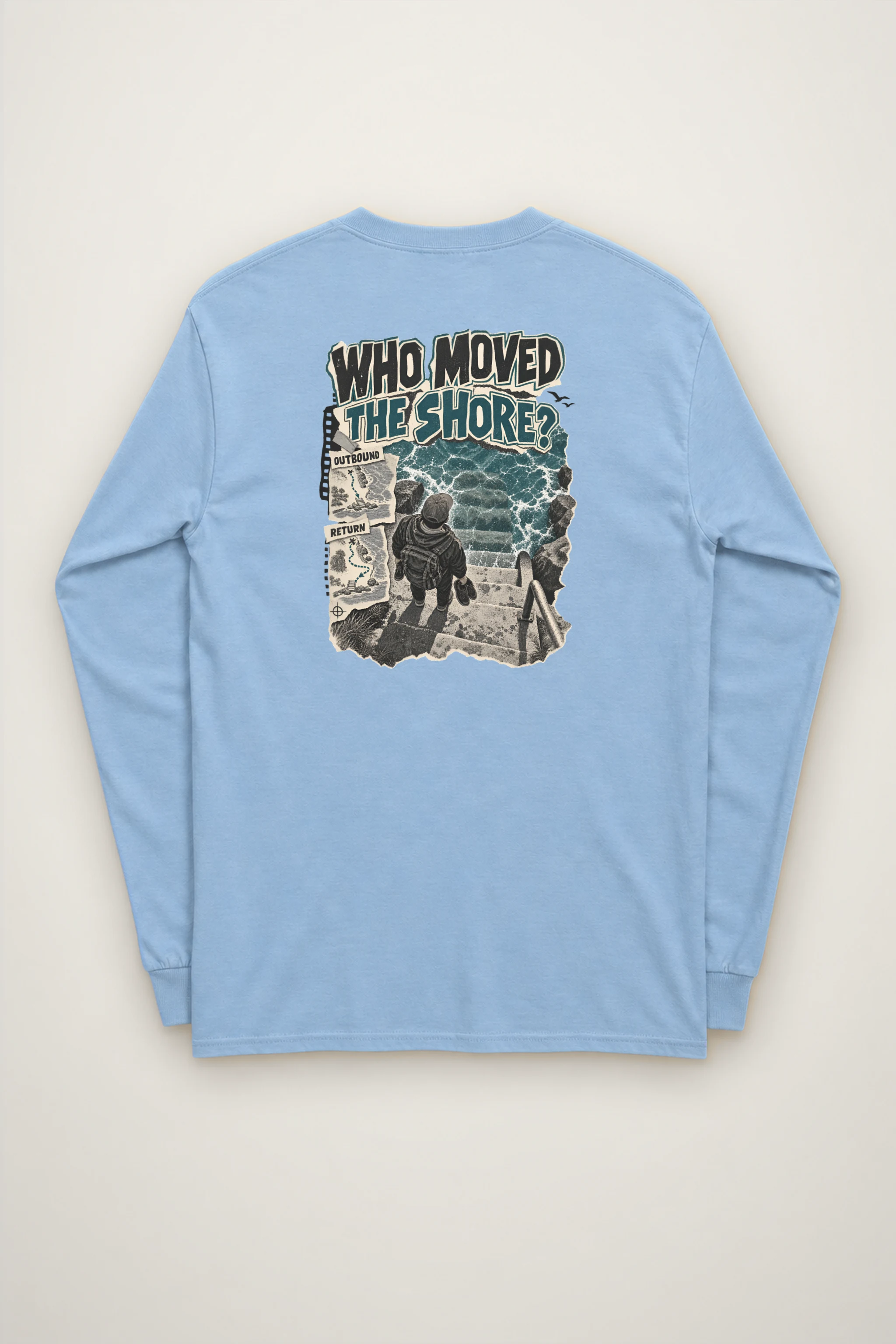 "Submerged Stone Steps" Unisex Longsleeve T-shirt