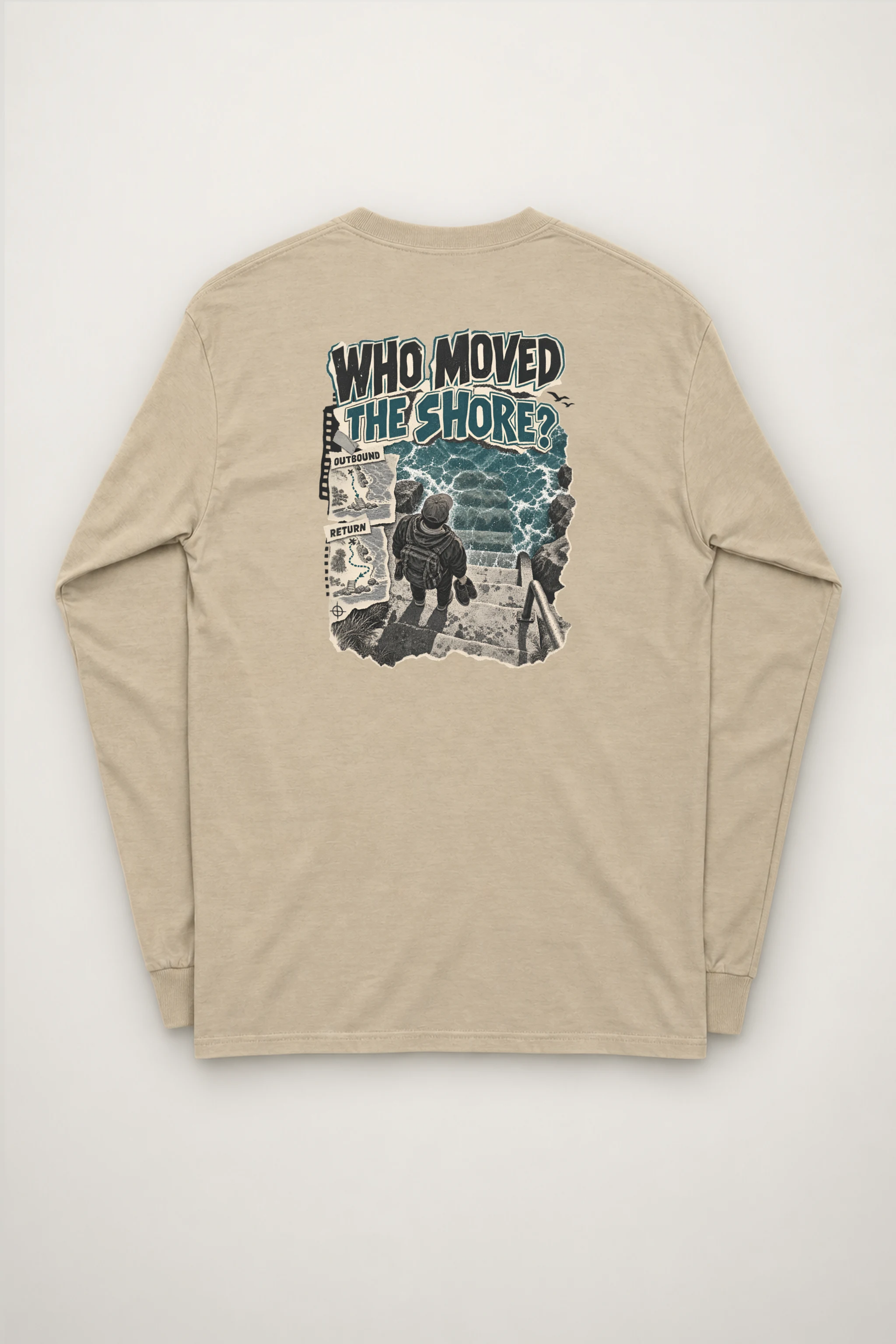 "Submerged Stone Steps" Unisex Longsleeve T-shirt