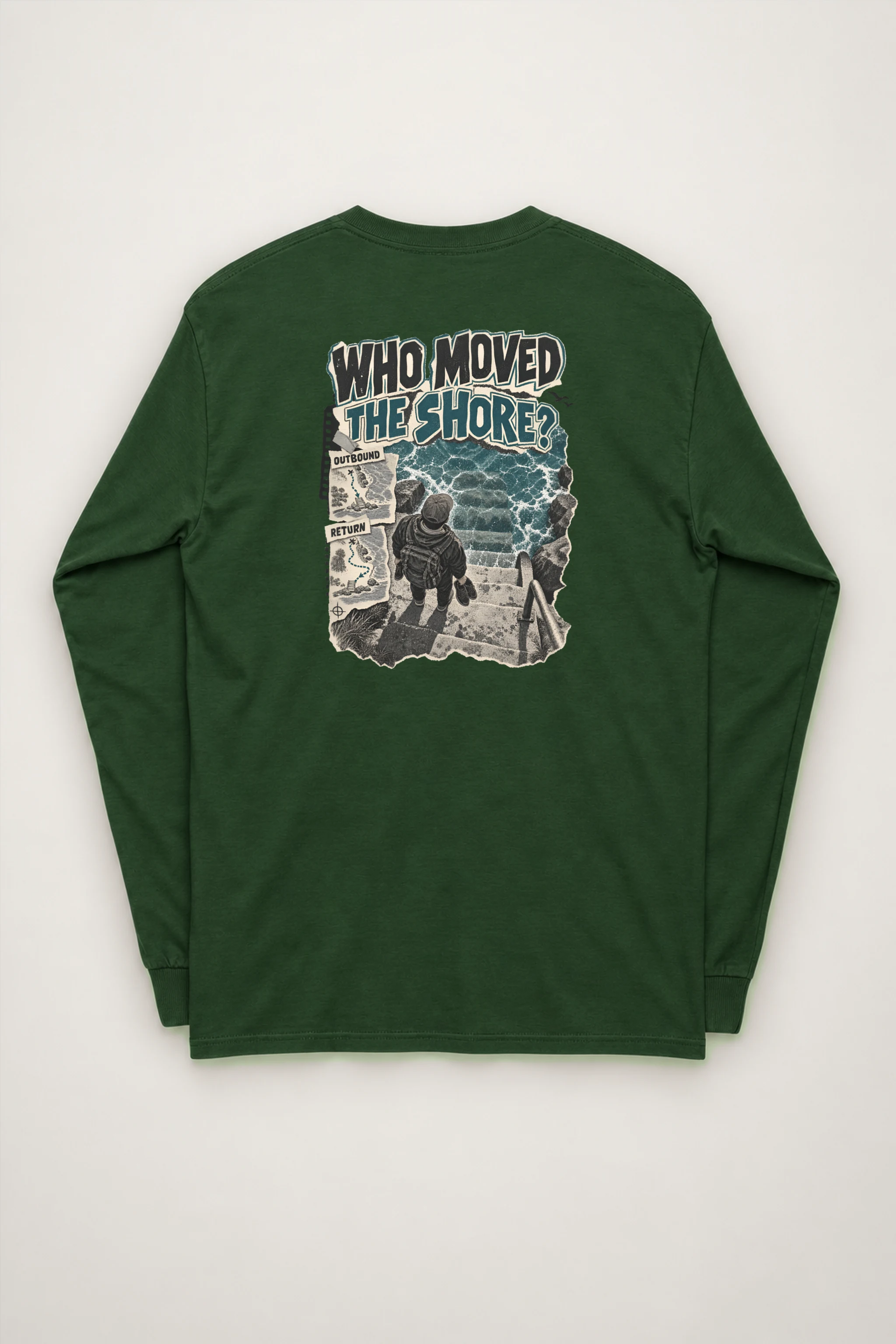 "Submerged Stone Steps" Unisex Longsleeve T-shirt