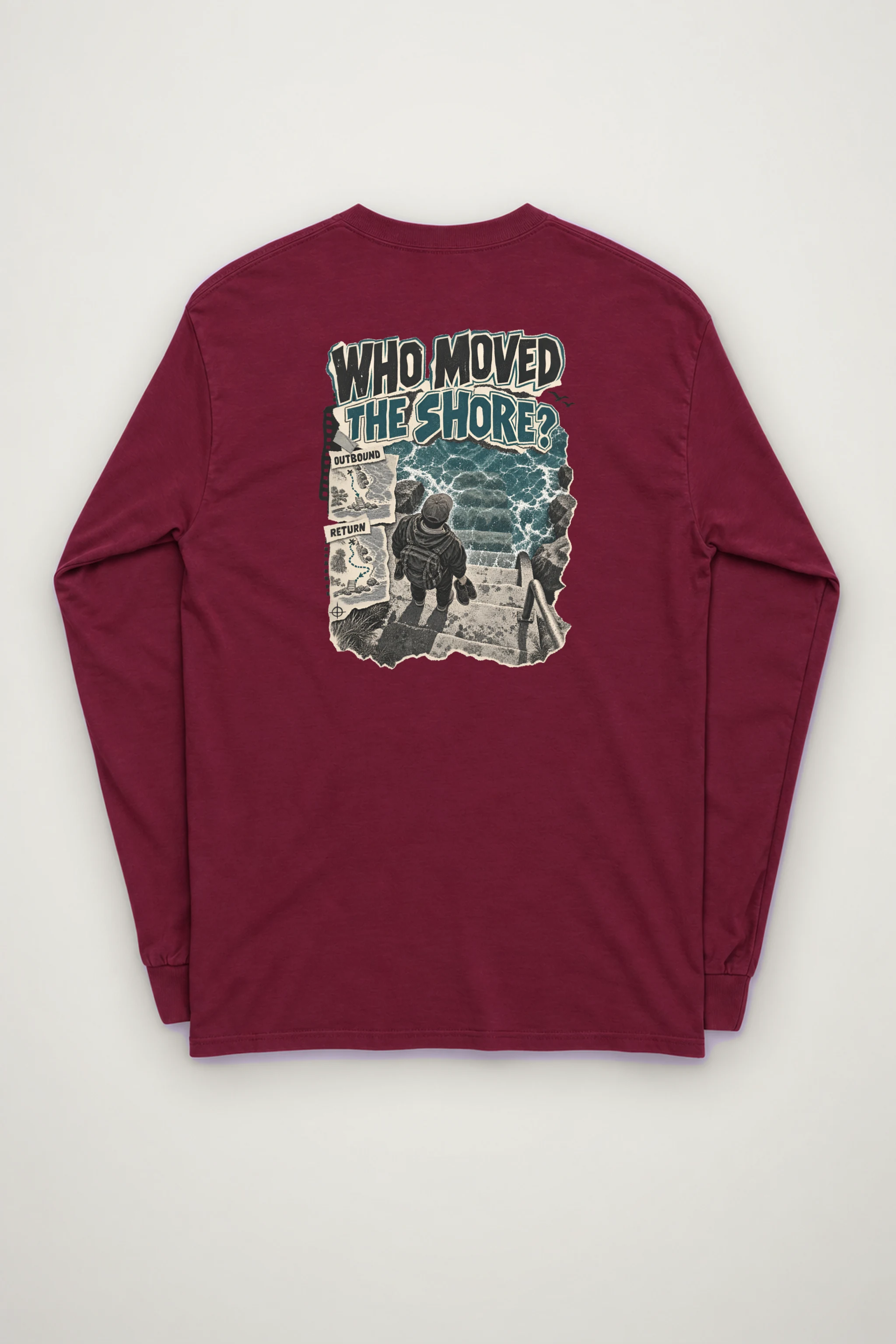 "Submerged Stone Steps" Unisex Longsleeve T-shirt