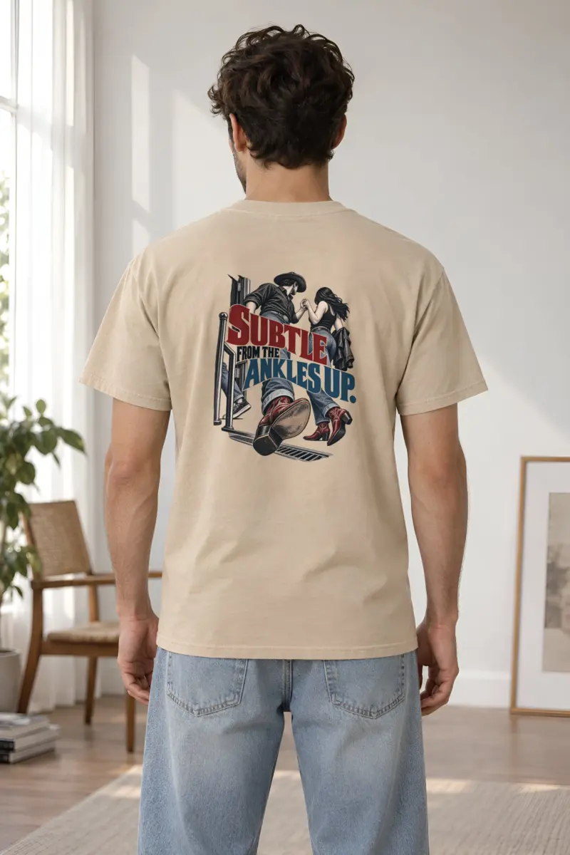 “Subtle From the Ankles Up” Heavyweight Unisex Crewneck T-shirt