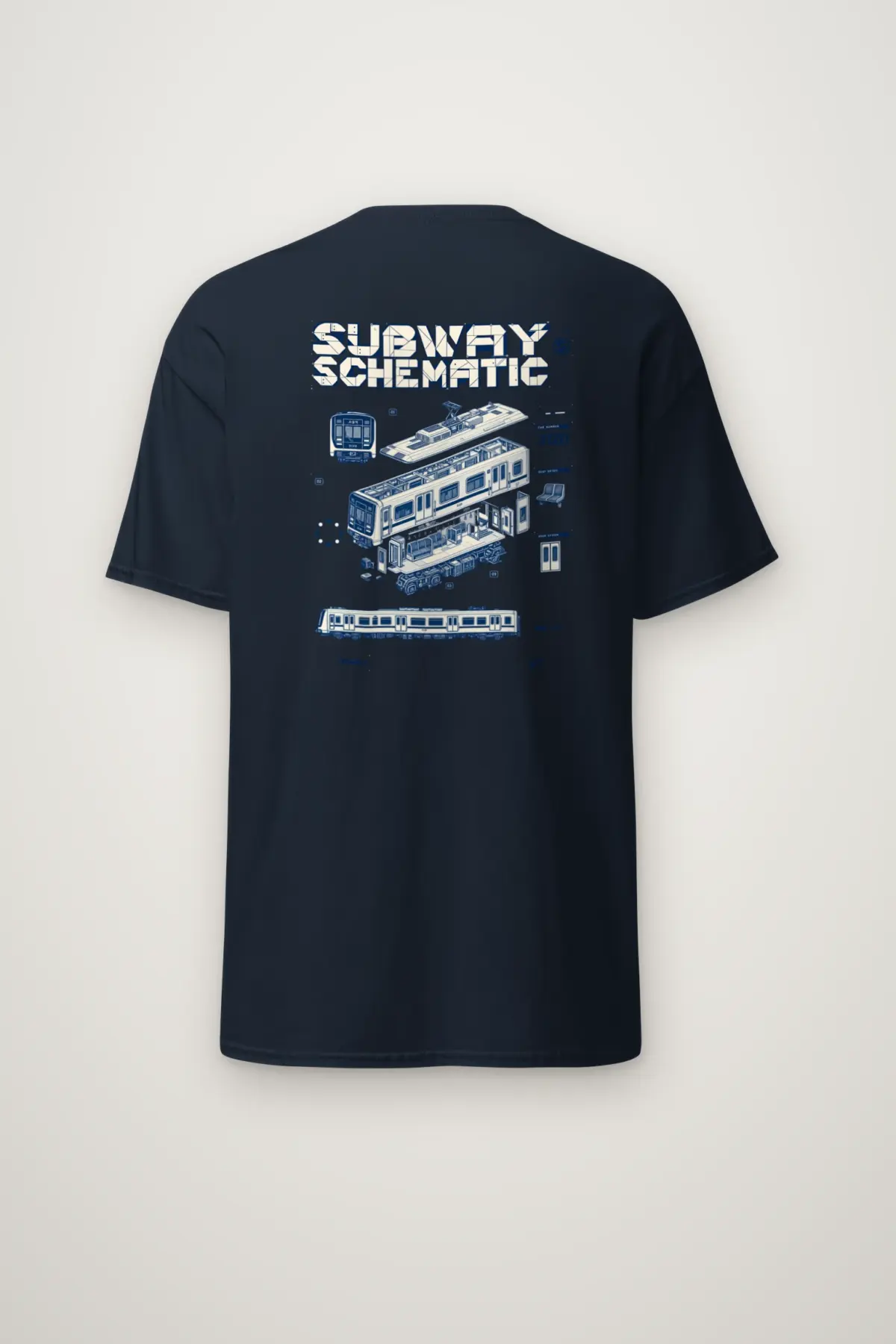 "Subway Schematic" Heavyweight Unisex Crewneck T-shirt