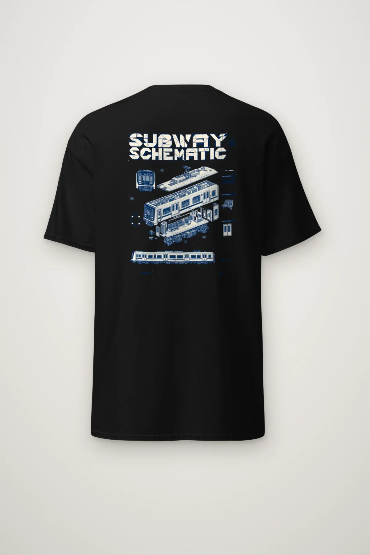 "Subway Schematic" Heavyweight Unisex Crewneck T-shirt