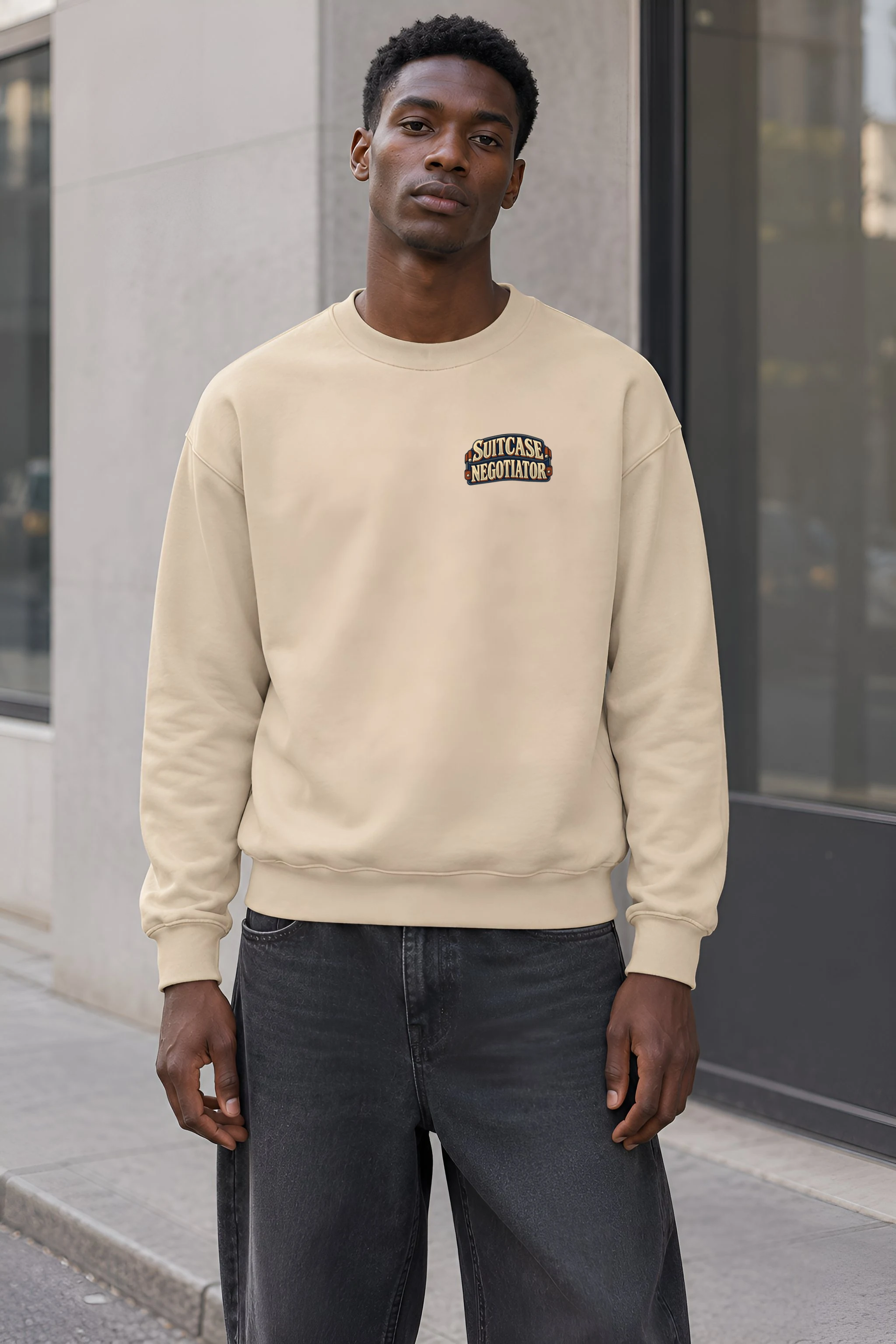 "Suitcase Negotiator" Heavy Blend Unisex Crewneck Sweatshirt