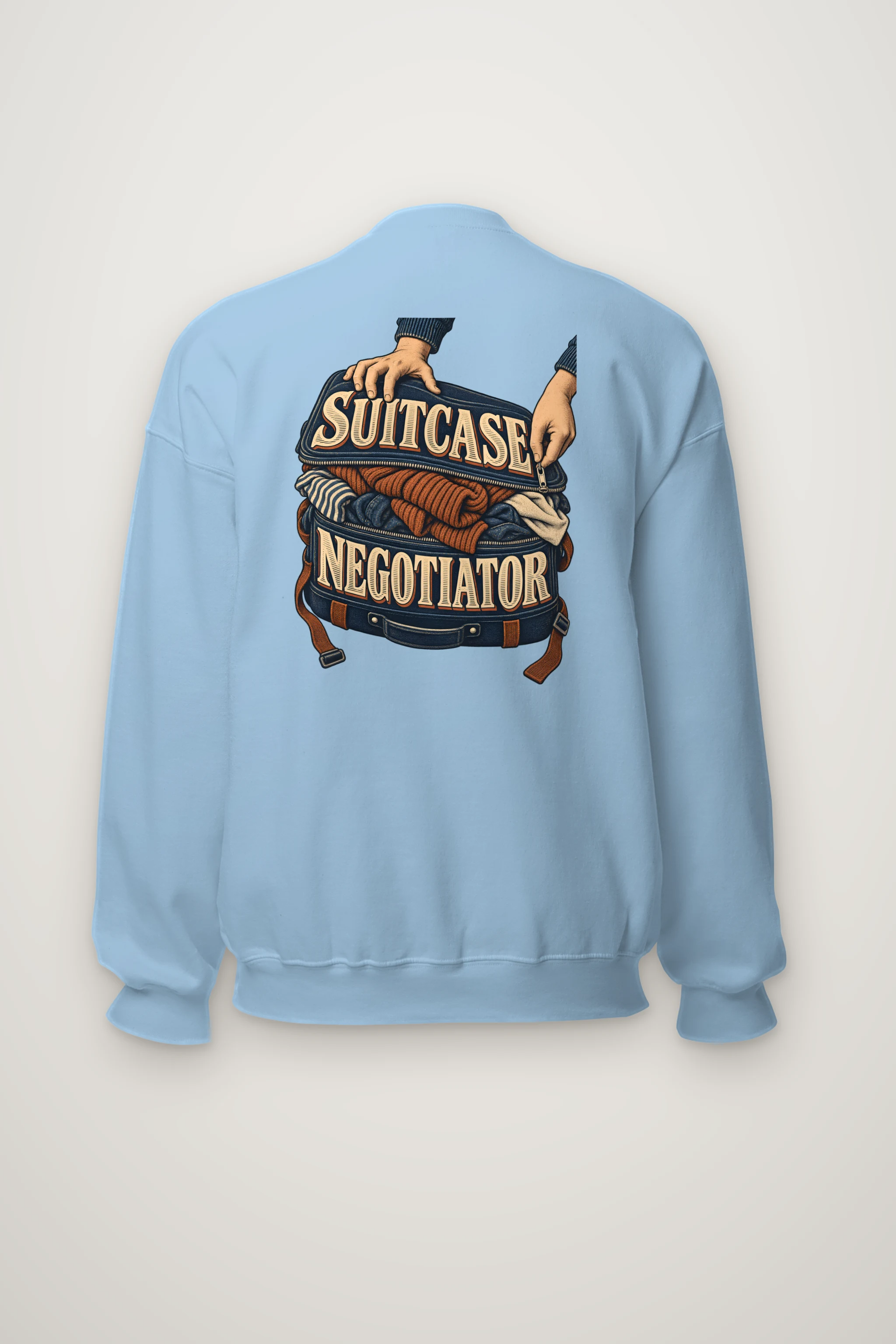 "Suitcase Negotiator" Heavy Blend Unisex Crewneck Sweatshirt