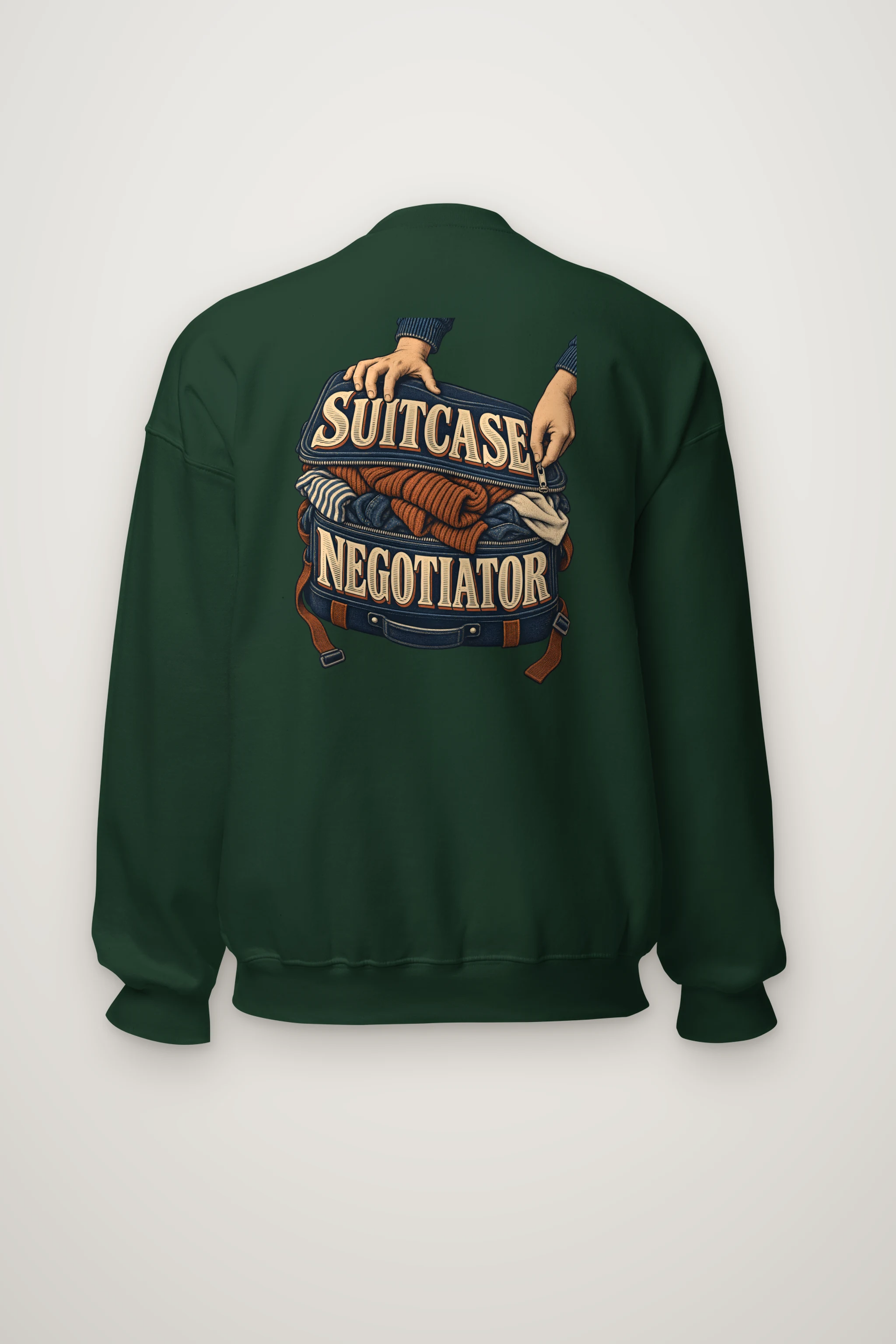 "Suitcase Negotiator" Heavy Blend Unisex Crewneck Sweatshirt