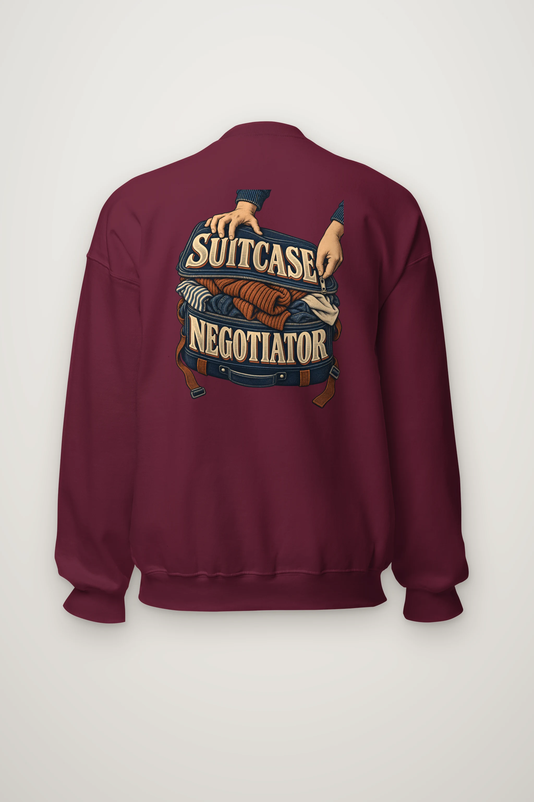 "Suitcase Negotiator" Heavy Blend Unisex Crewneck Sweatshirt