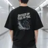"Suited Motorcycle Rider" Men's Oversized Heavyweight Crewneck T-Shirt