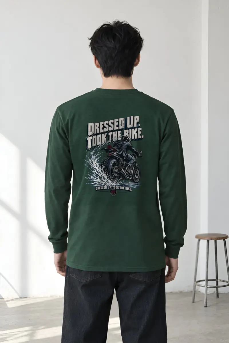 “Suited Motorcycle Rider” Unisex Longsleeve T-shirt