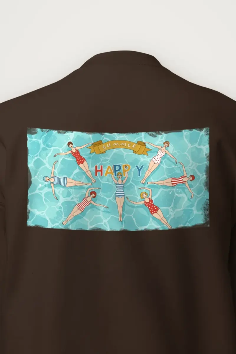 "Summer Happy Swim" Heavy Blend Unisex Crewneck Sweatshirt
