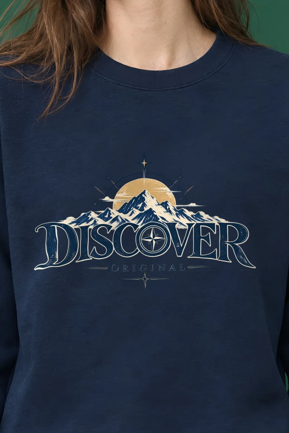 "Summit Compass Emblem" 1 Crewneck Sweatshirt - the graphic up close