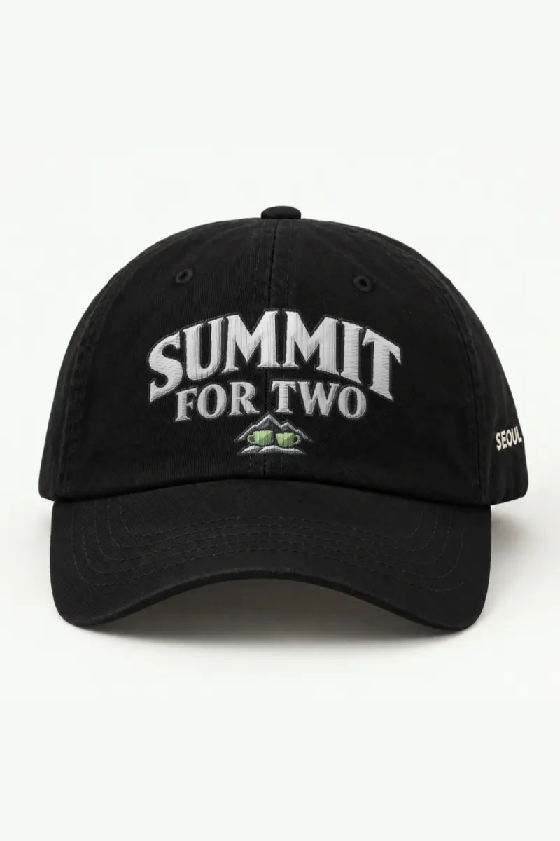 "Summit For Two" Classic Dad Hat · Embroidered — black/cap-front