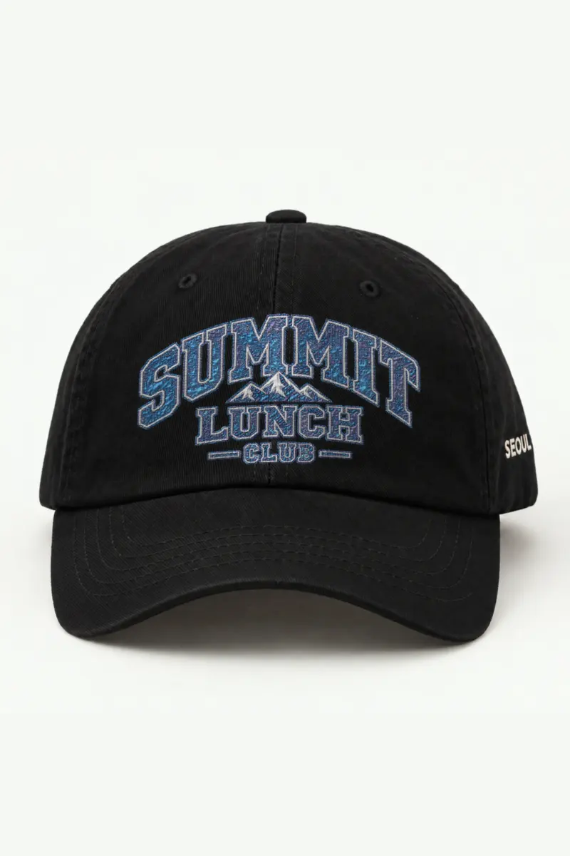"Summit Lunch Club" Classic Dad Hat · Embroidered — black/cap-front
