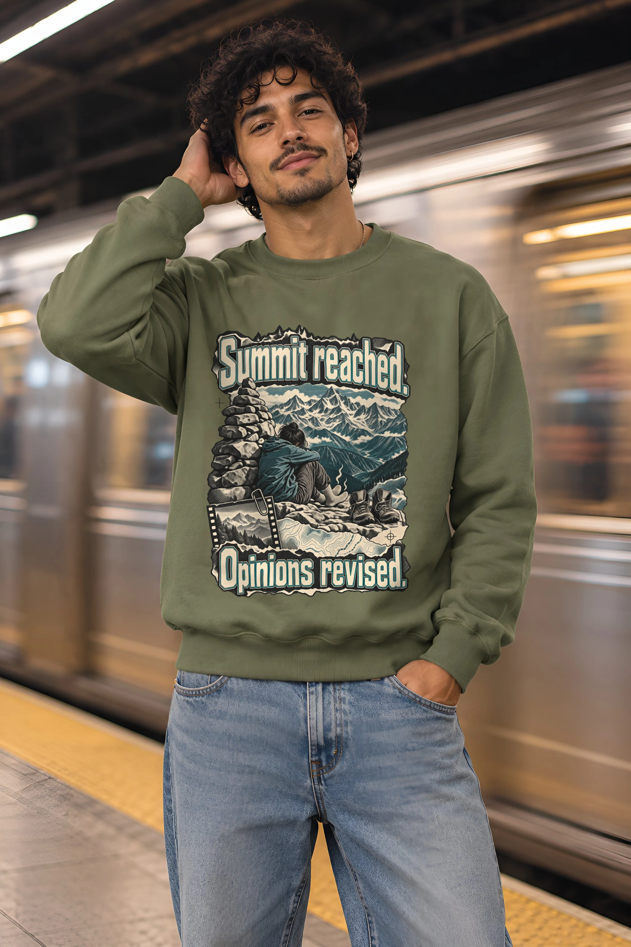 "Summit Reached Opinions Revised" 1 Crewneck Sweatshirt
