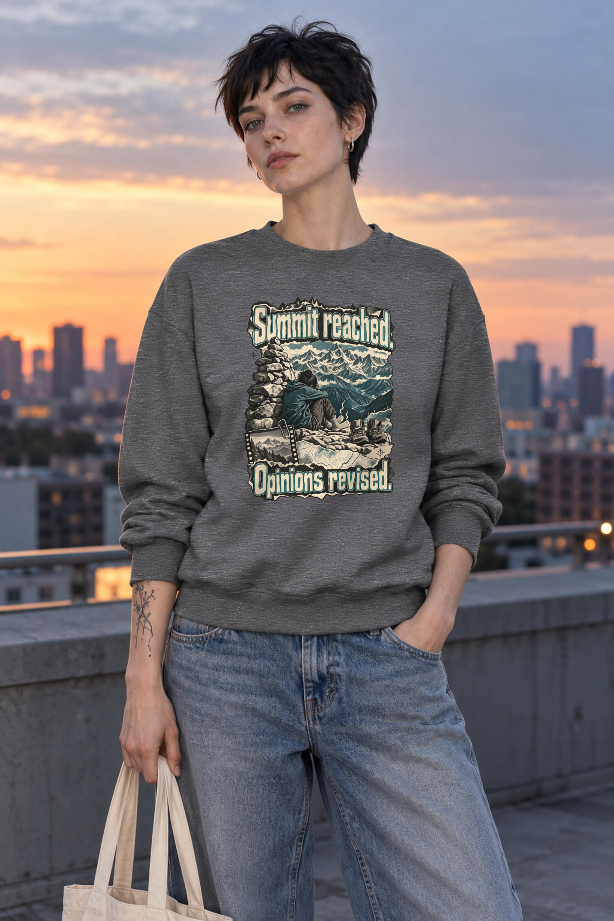 "Summit Reached Opinions Revised" 1 Crewneck Sweatshirt
