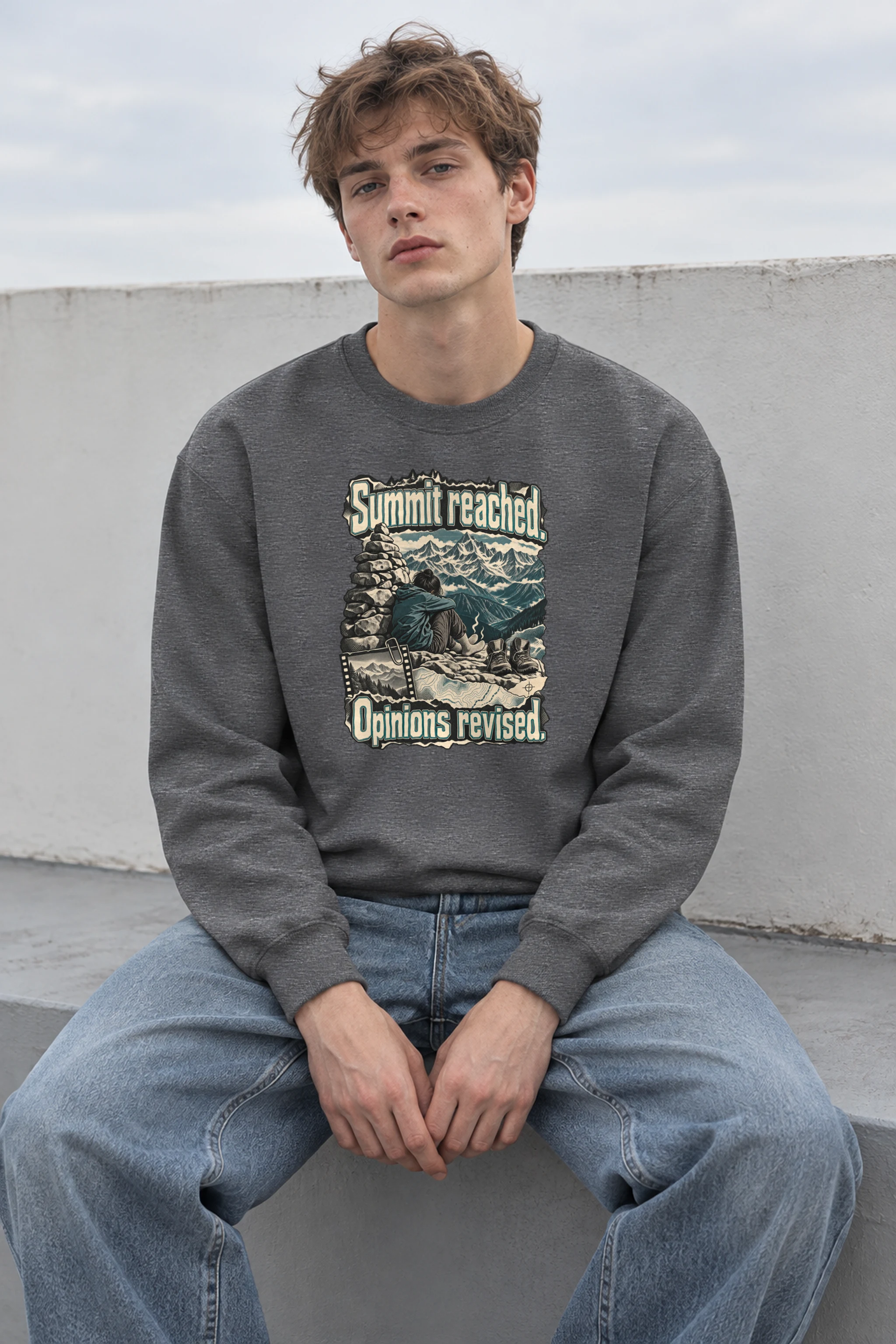 "Summit Reached Opinions Revised" 1 Crewneck Sweatshirt