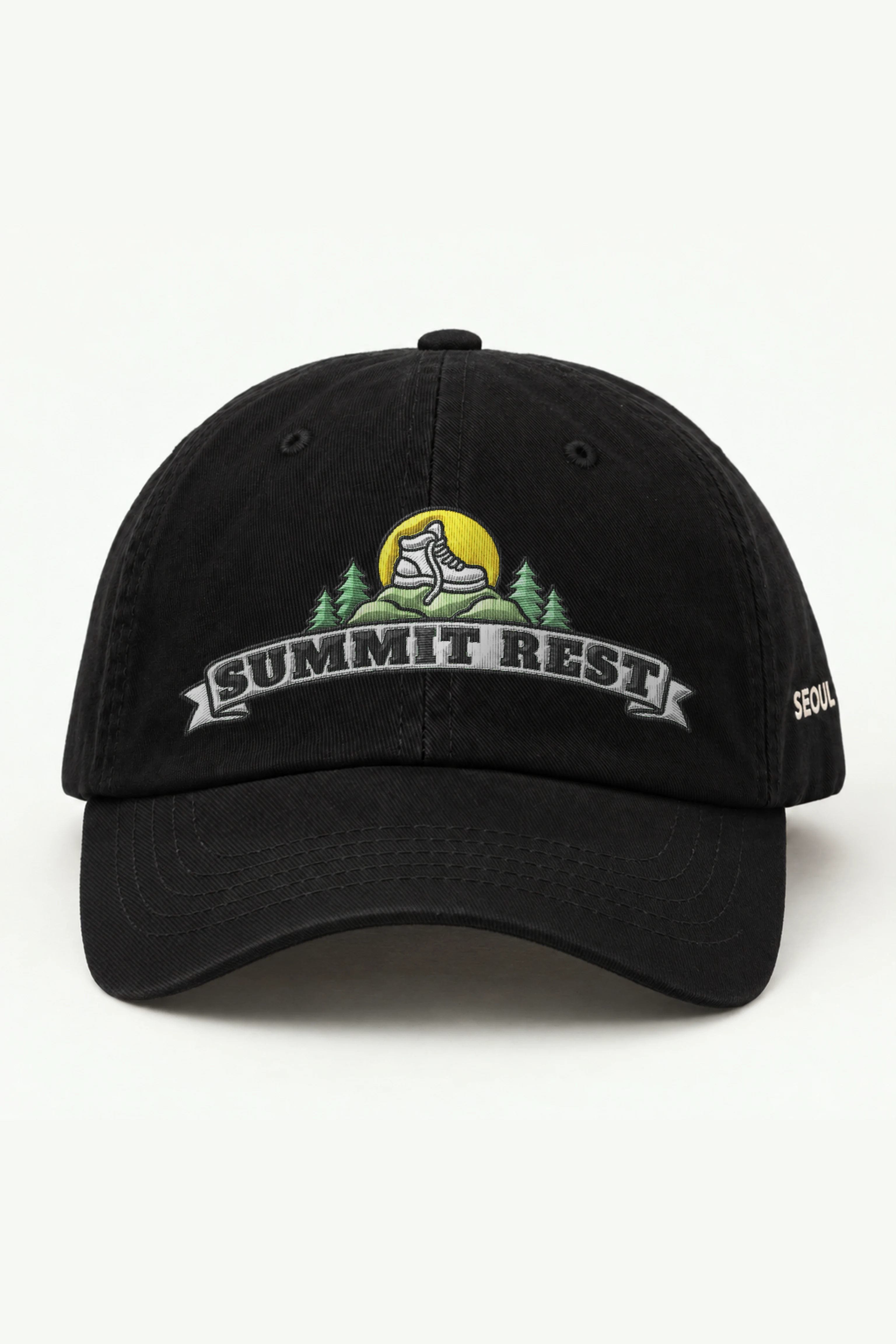 "Summit Rest" Classic Dad Hat · Embroidered — black/cap-front