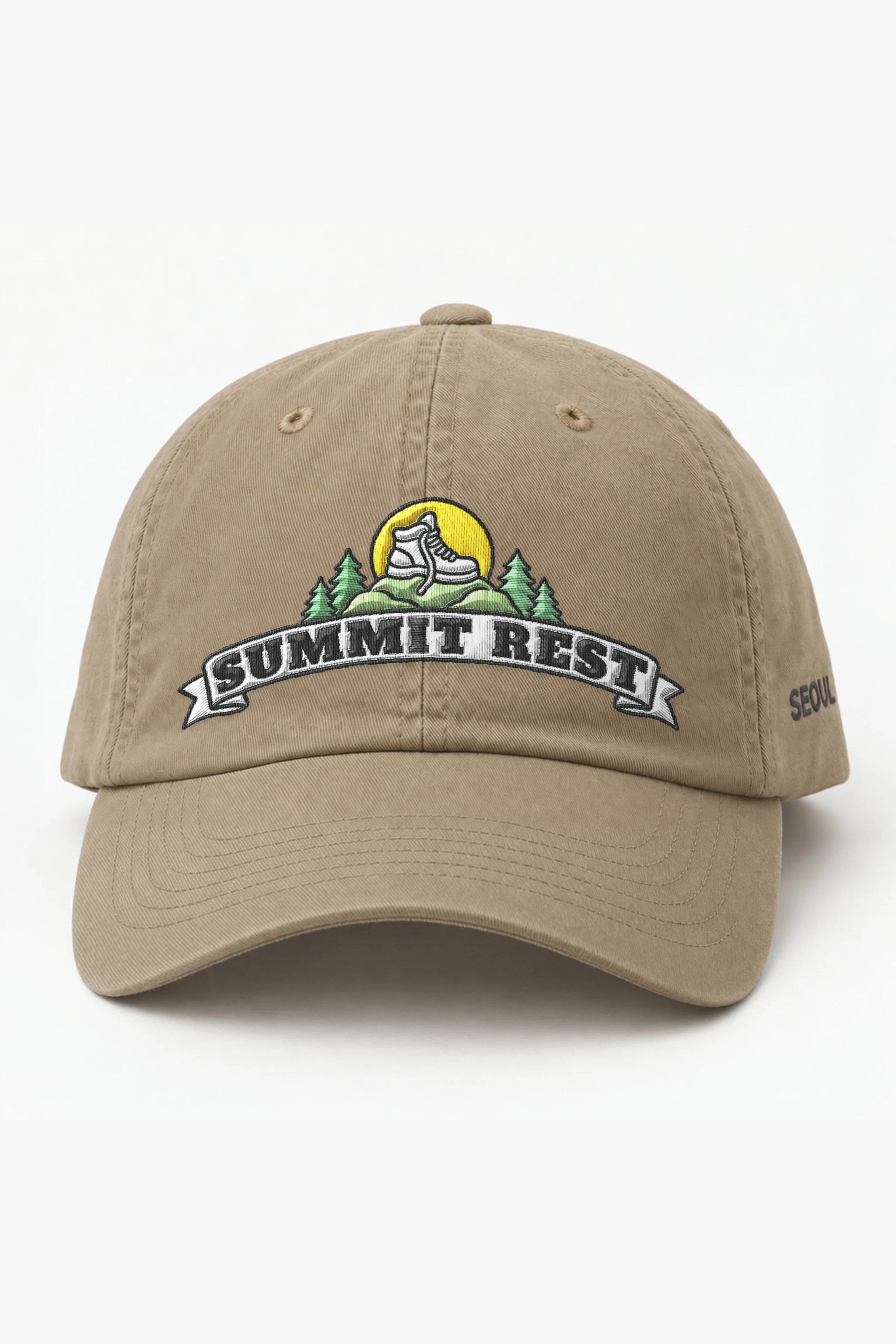 "Summit Rest" Classic Dad Hat · Embroidered — khaki/cap-front