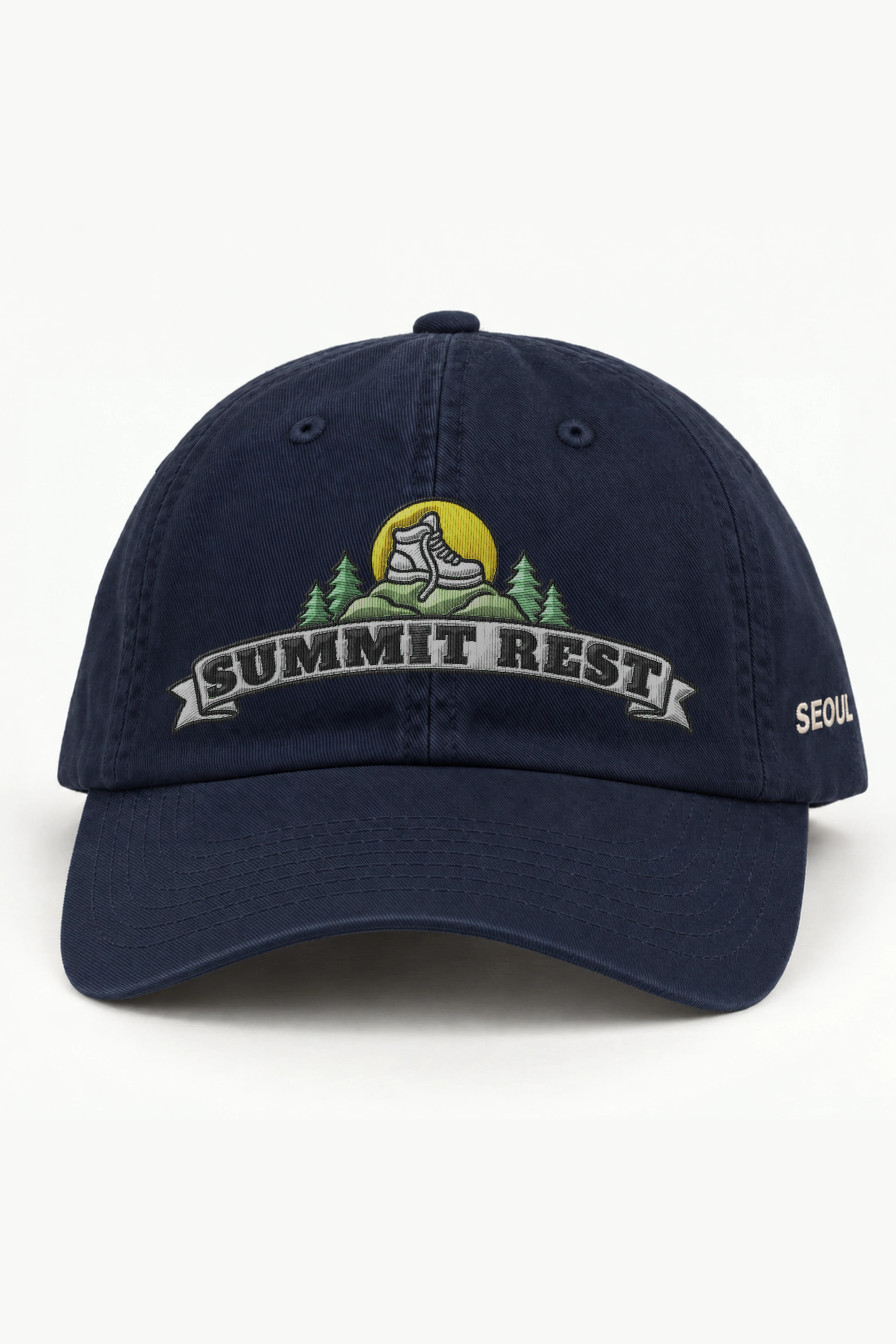 "Summit Rest" Classic Dad Hat · Embroidered — navy/cap-front