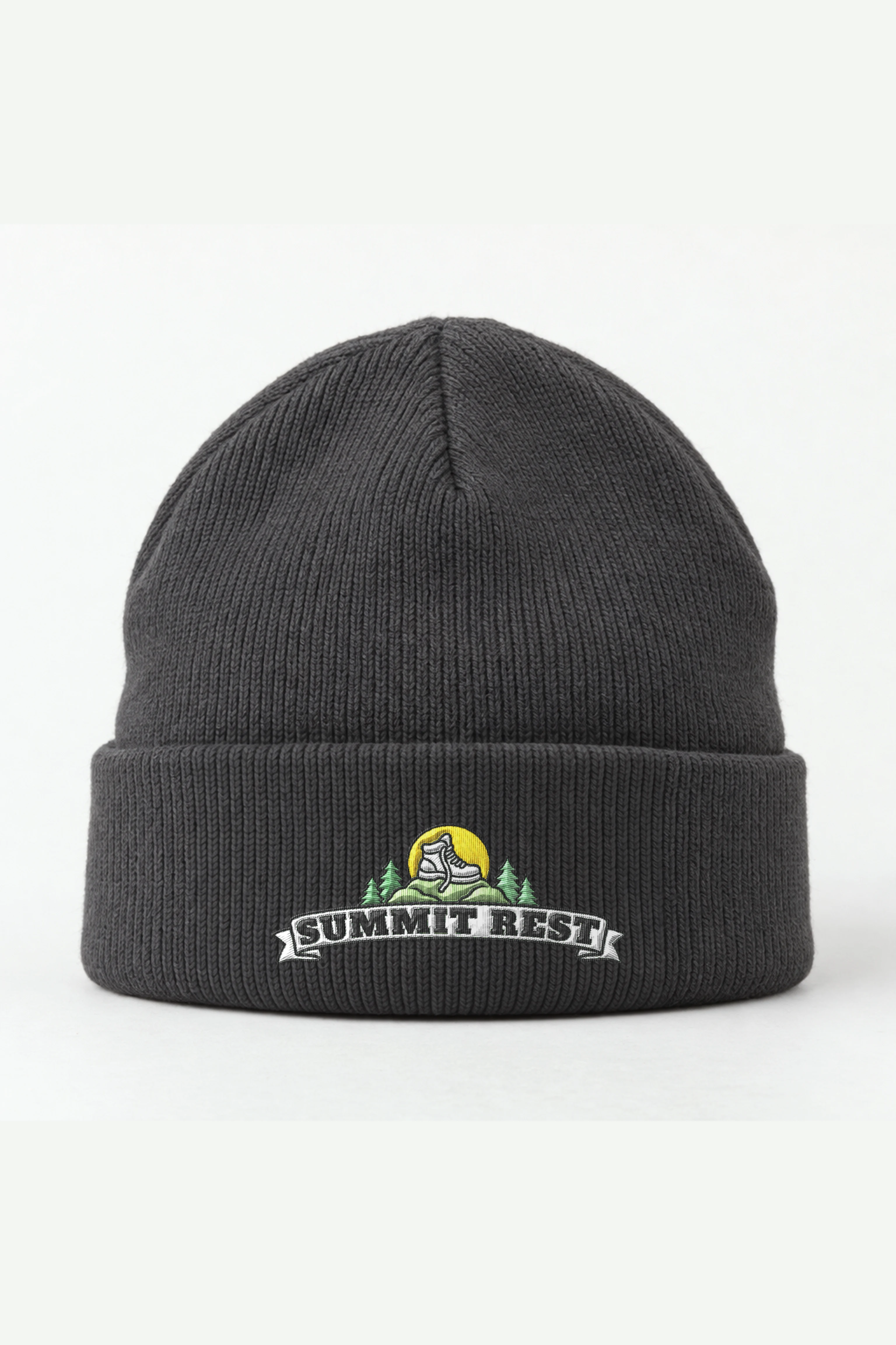 "Summit Rest" Cuffed Beanie · Embroidered