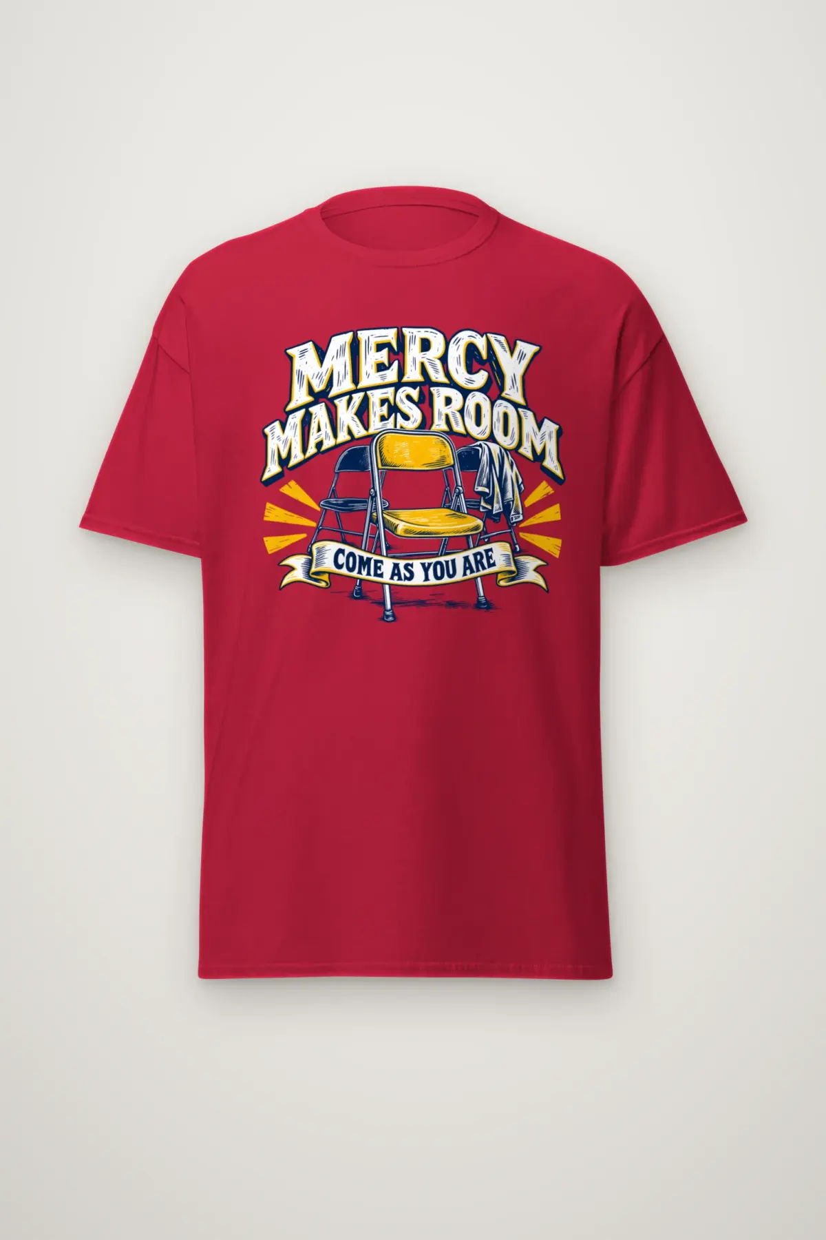 "Sunburst Welcome Chairs" Heavyweight Unisex Crewneck T-shirt