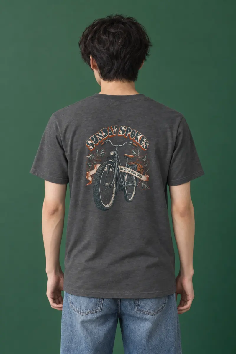 "Sunday Spokes The City" Heavyweight Unisex Crewneck T-shirt
