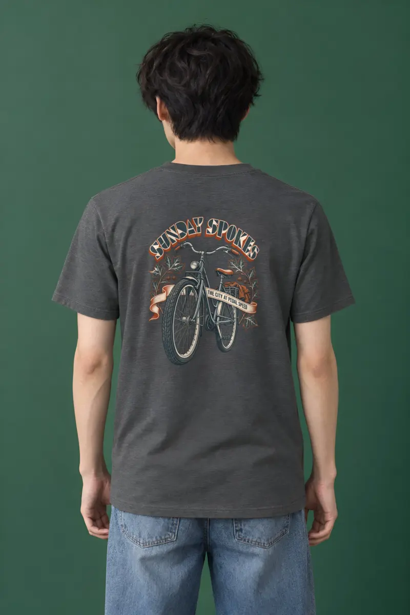 "Sunday Spokes The City" Heavyweight Unisex Crewneck T-shirt