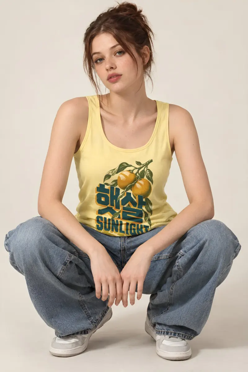 "Sunlight Citrus Branch" Unisex Jersey Tank