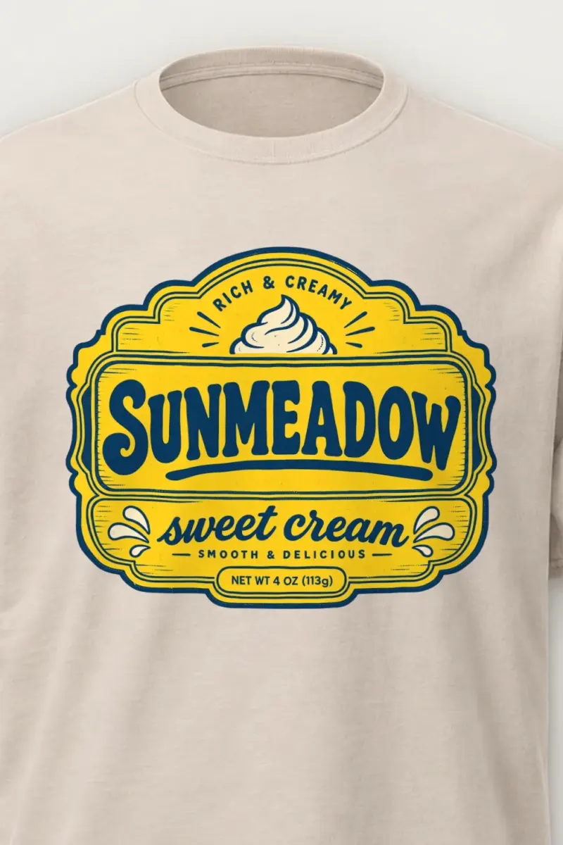 "Sunmeadow Sweet Cream" Heavyweight Unisex Crewneck T-shirt
