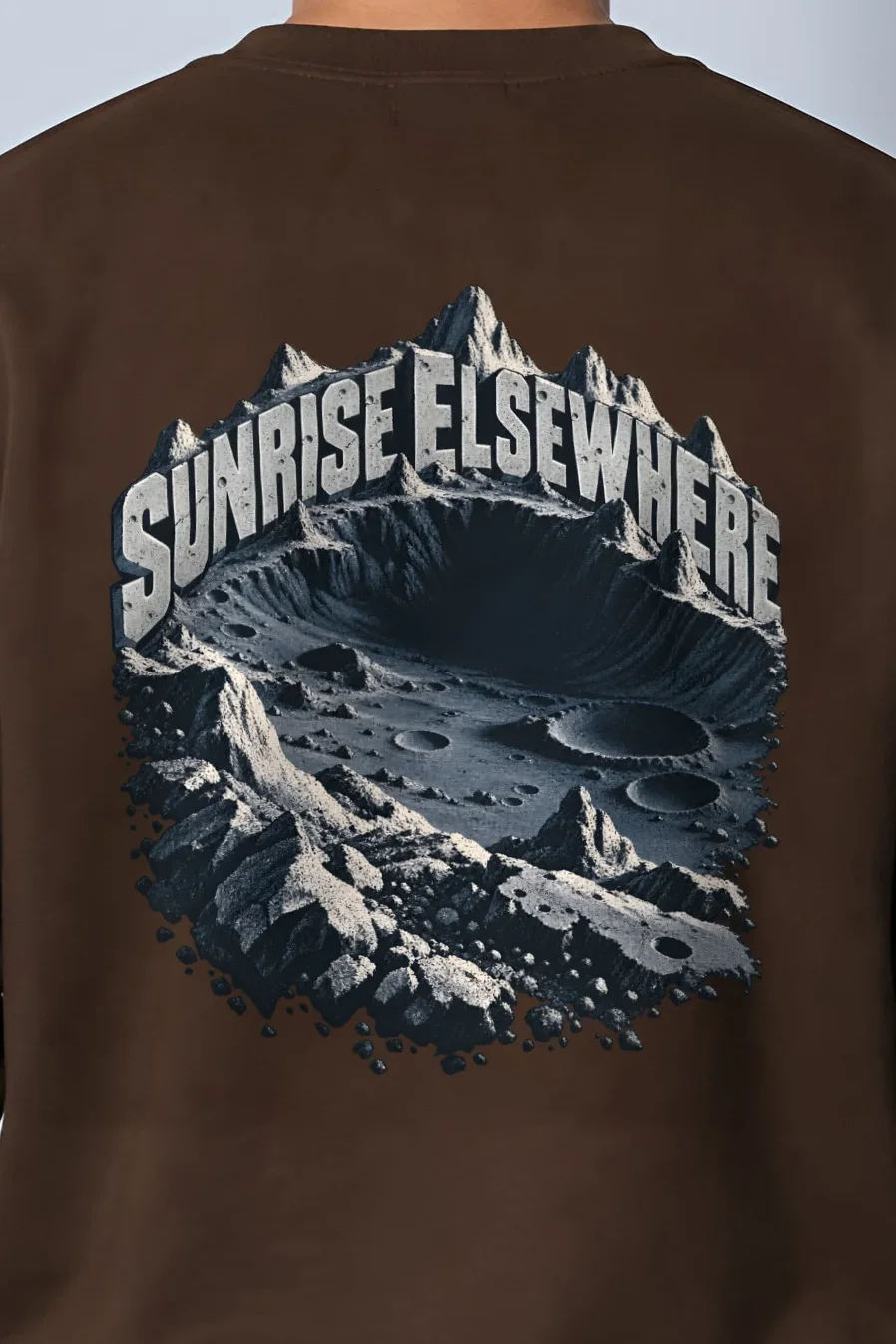 "Sunrise Elsewhere" 1 Crewneck Sweatshirt - the graphic up close