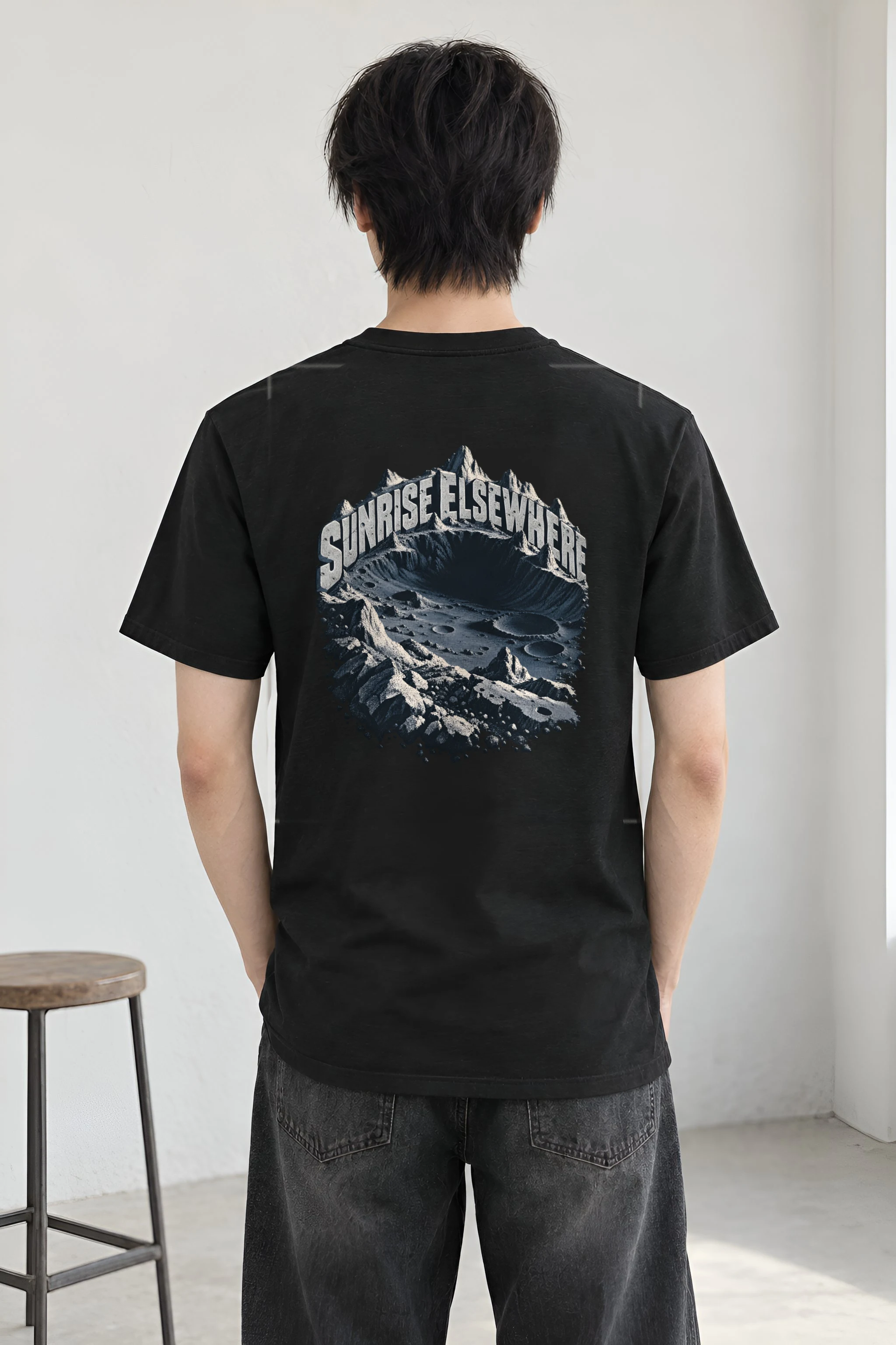 "Sunrise Elsewhere" Heavyweight Unisex Crewneck T-shirt
