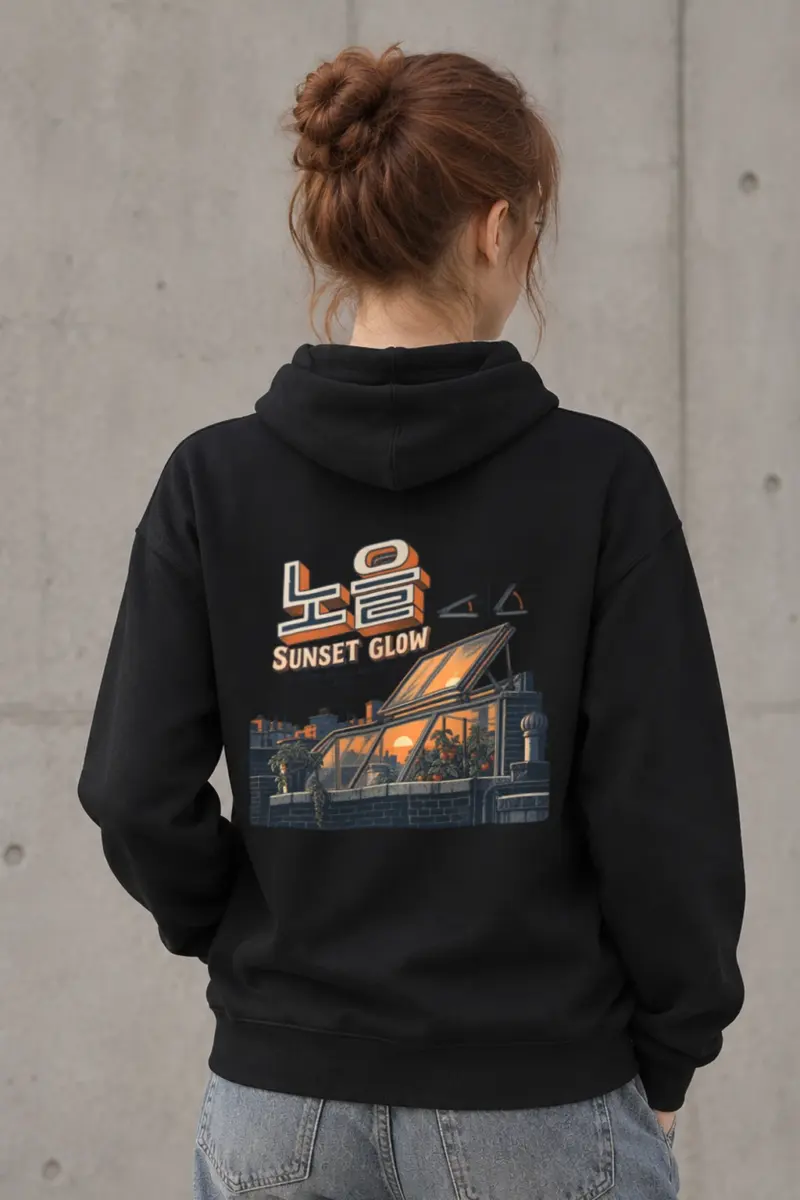"Sunset Glow Rooftop" Heavy Blend Unisex Pullover Hoodie