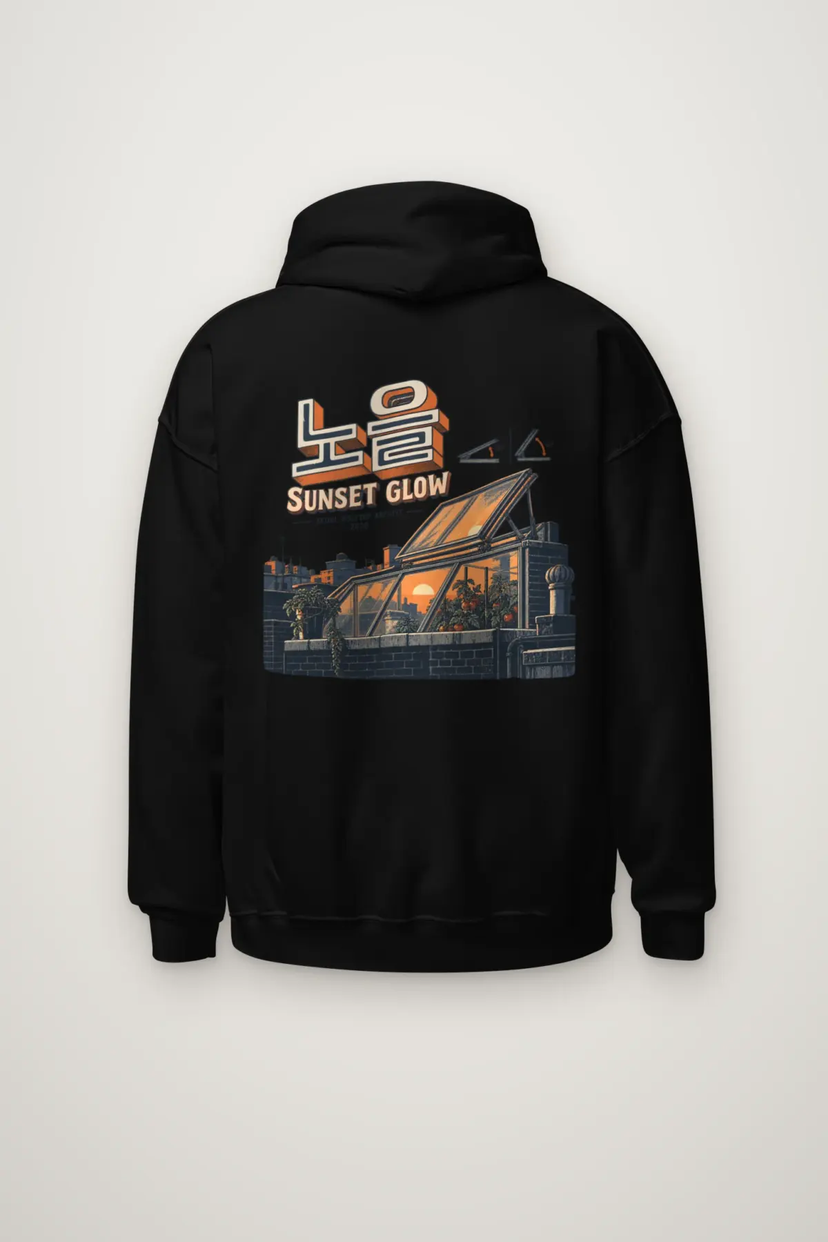 "Sunset Glow Rooftop" Heavy Blend Unisex Pullover Hoodie