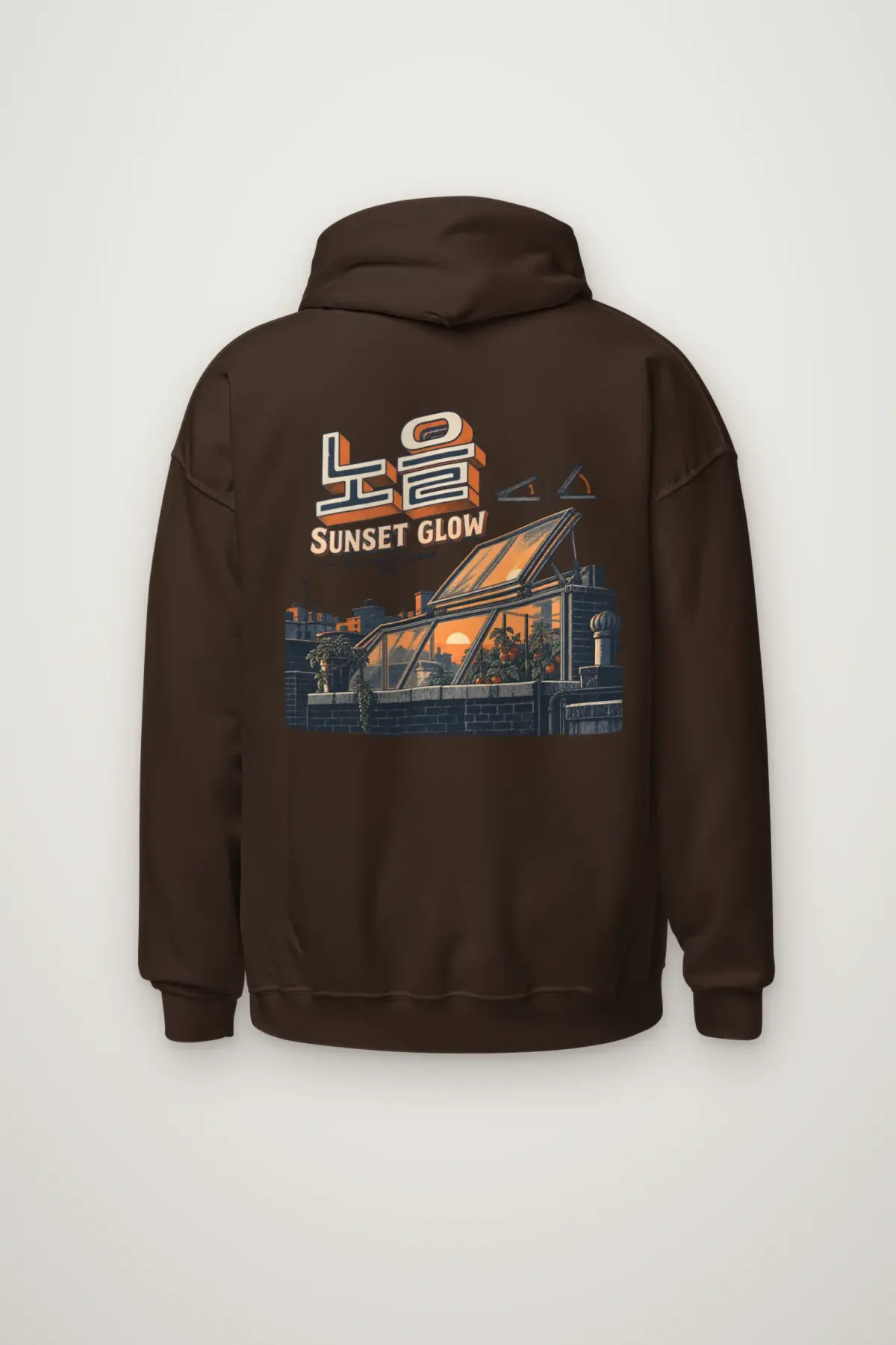 "Sunset Glow Rooftop" Heavy Blend Unisex Pullover Hoodie
