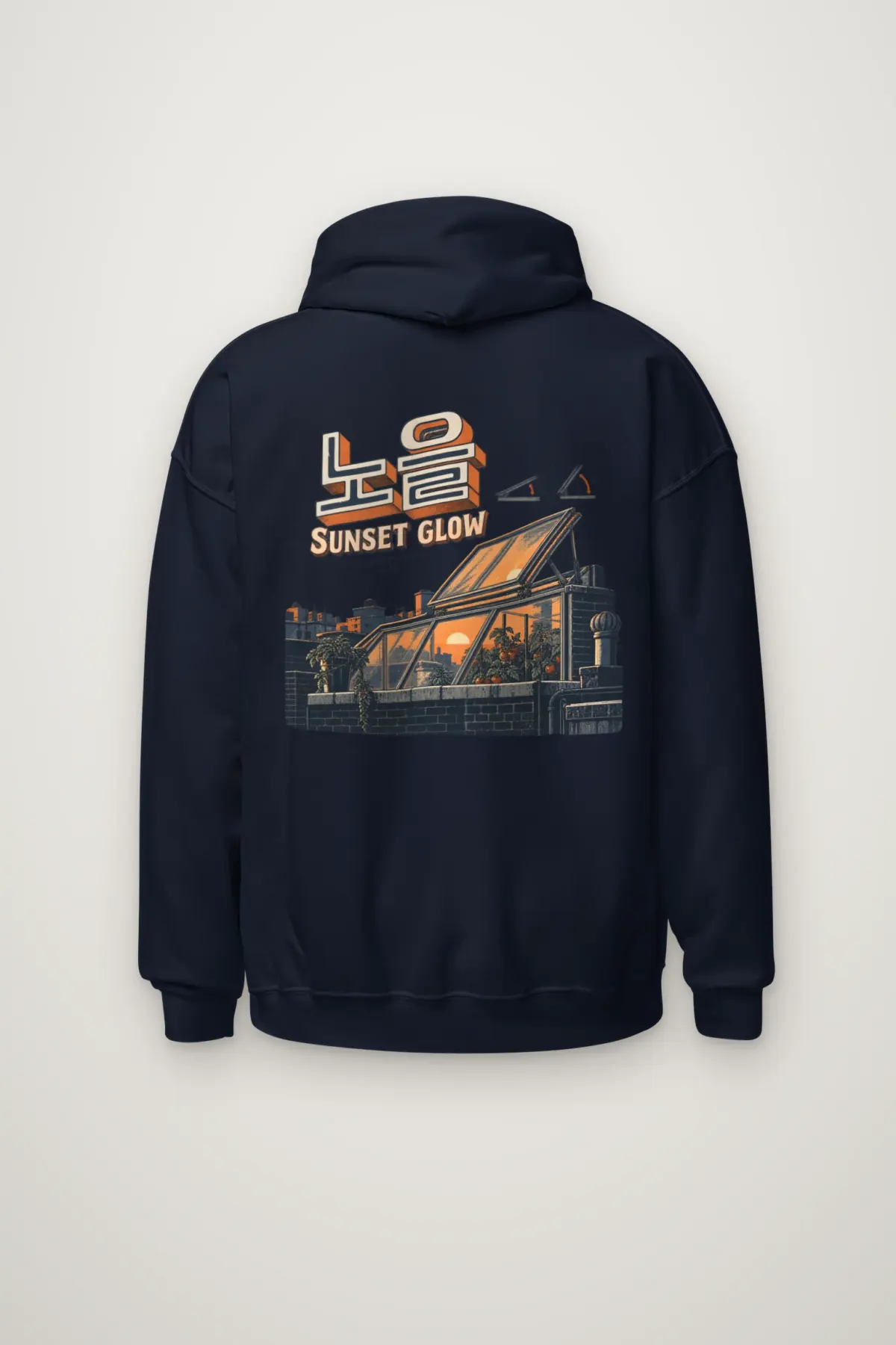 "Sunset Glow Rooftop" Heavy Blend Unisex Pullover Hoodie