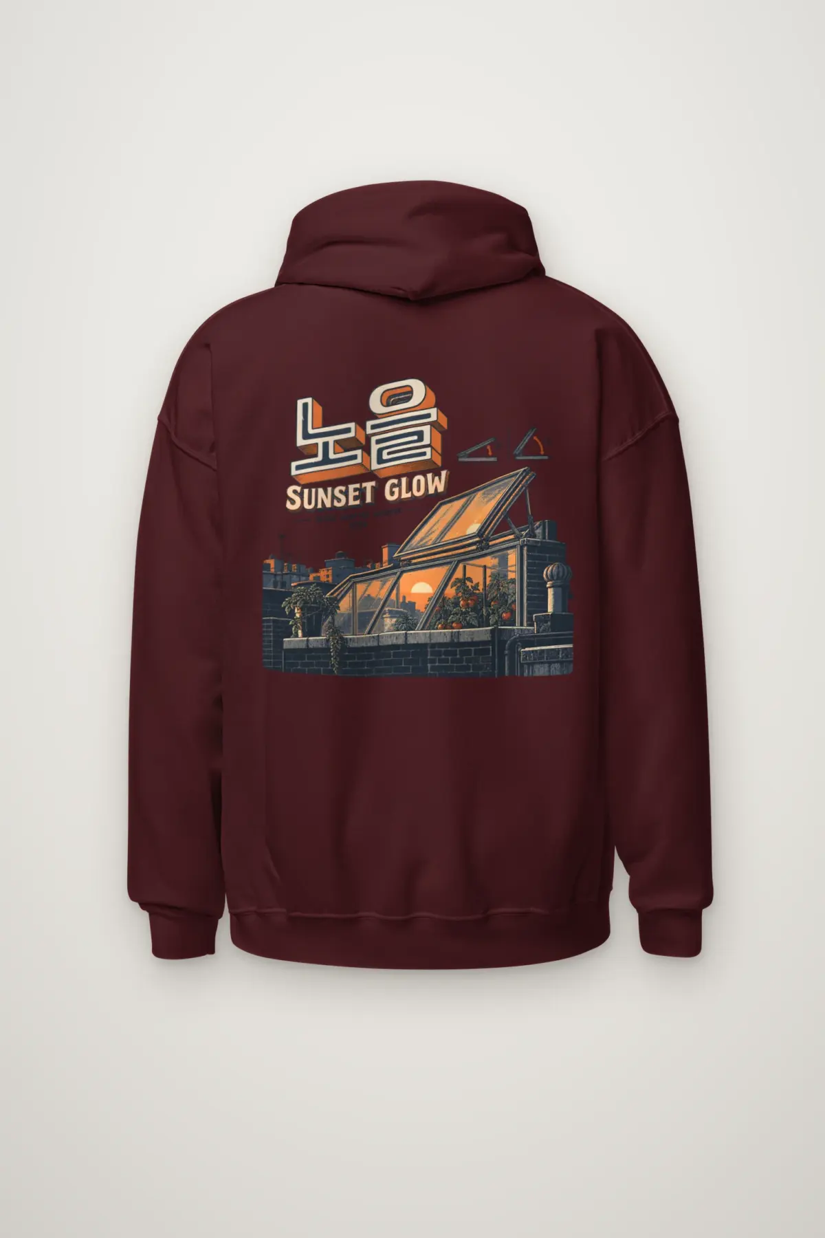 "Sunset Glow Rooftop" Heavy Blend Unisex Pullover Hoodie