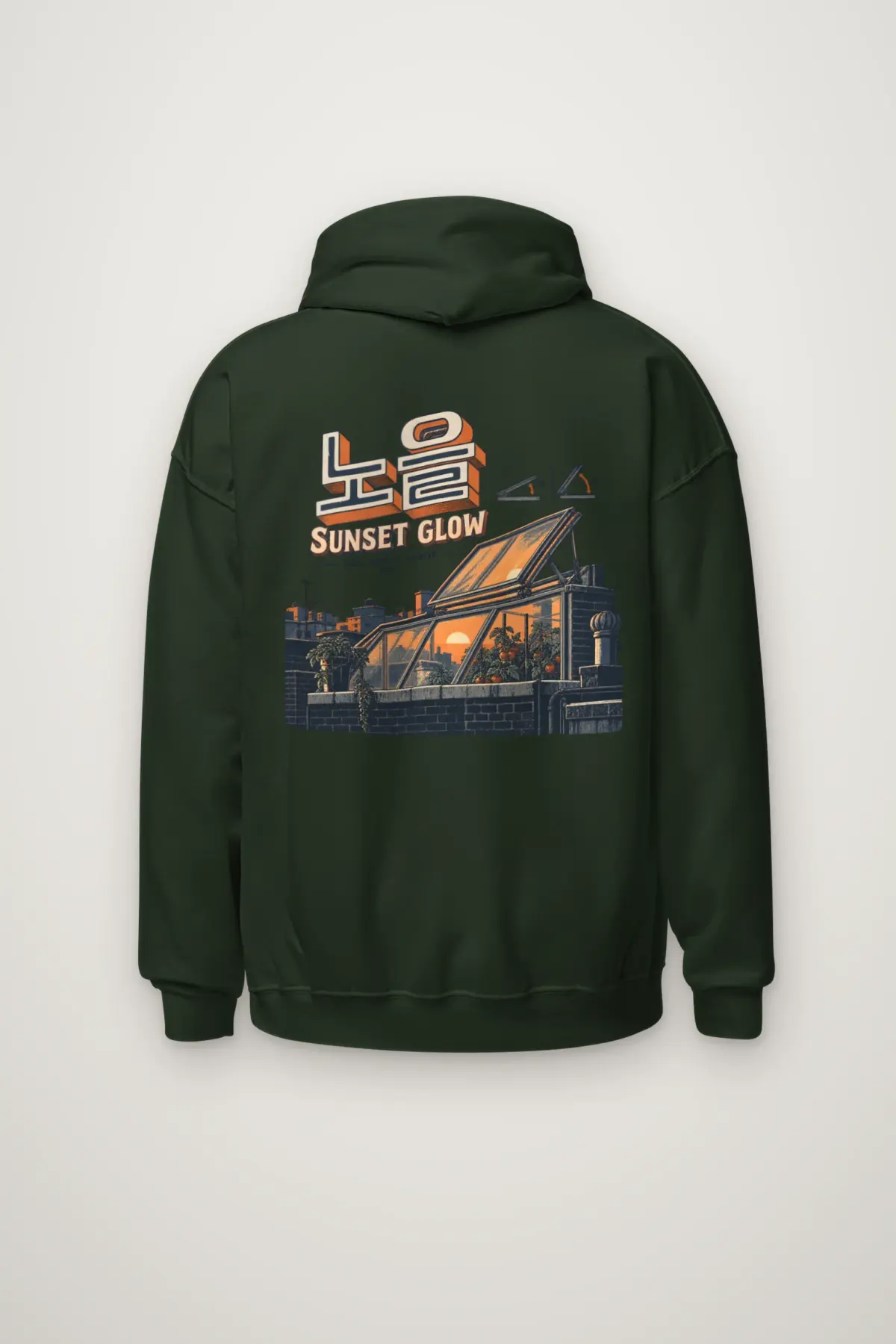"Sunset Glow Rooftop" Heavy Blend Unisex Pullover Hoodie