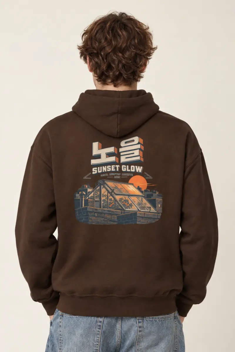 "Sunset Glow Seoul Archive" Heavy Blend Unisex Pullover Hoodie