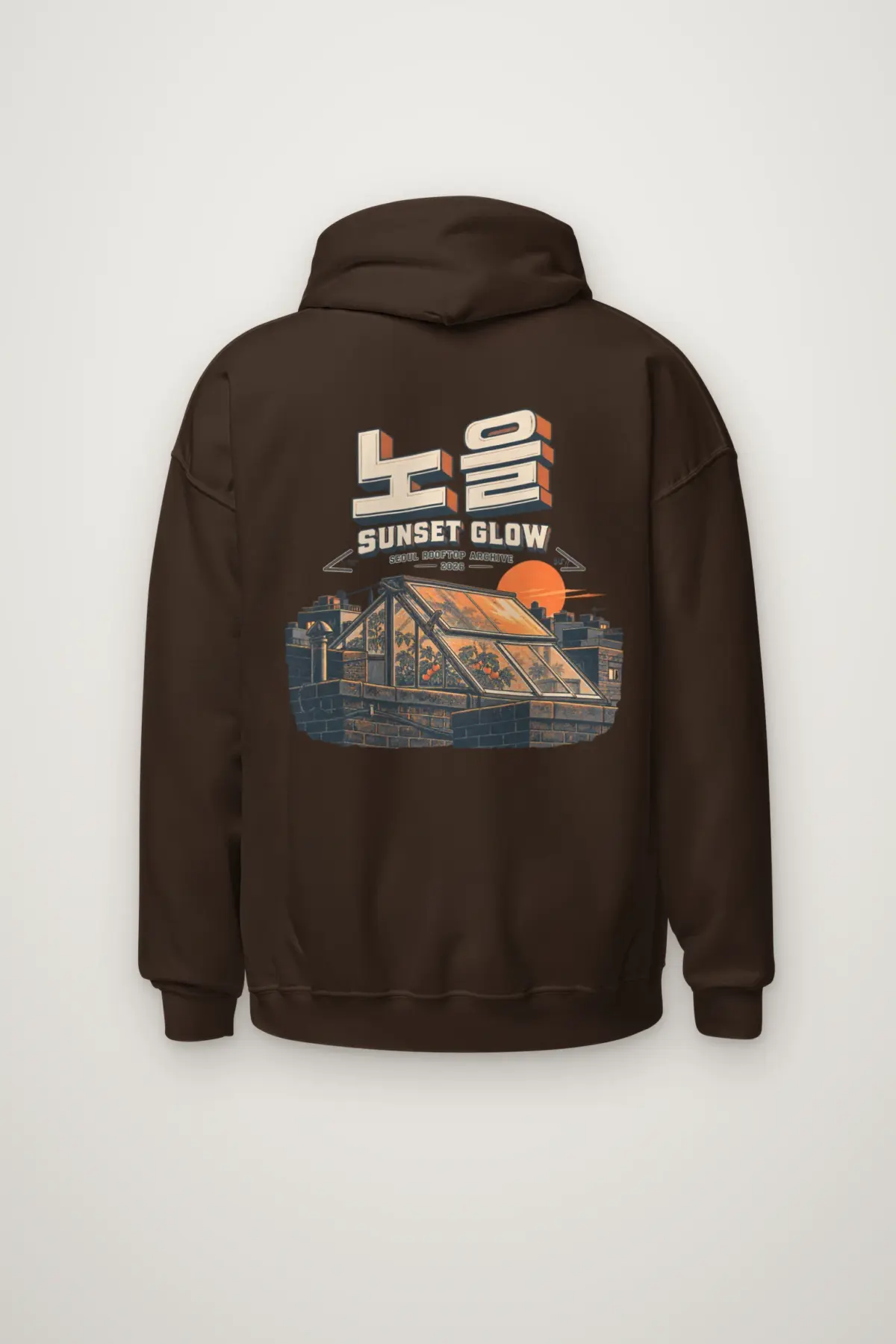 "Sunset Glow Seoul Archive" Heavy Blend Unisex Pullover Hoodie