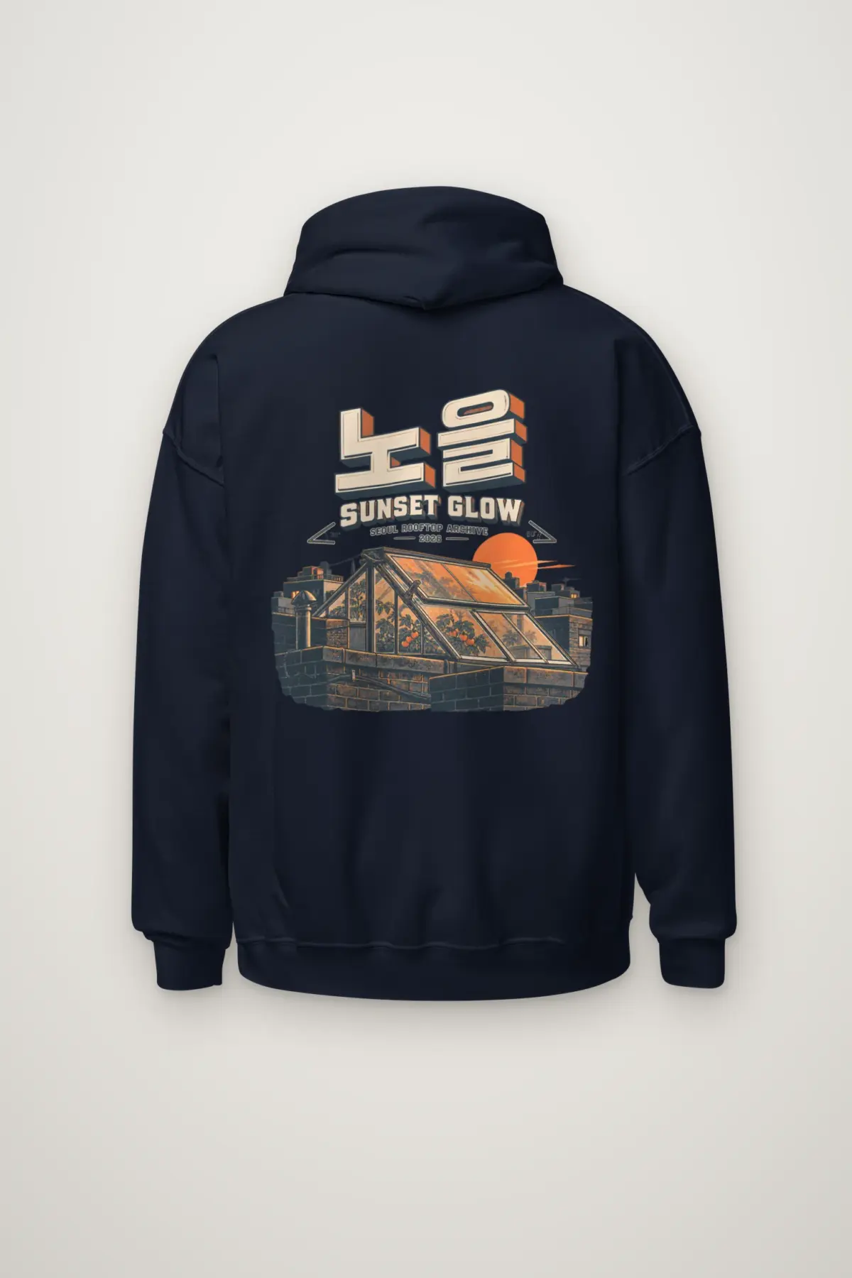 "Sunset Glow Seoul Archive" Heavy Blend Unisex Pullover Hoodie