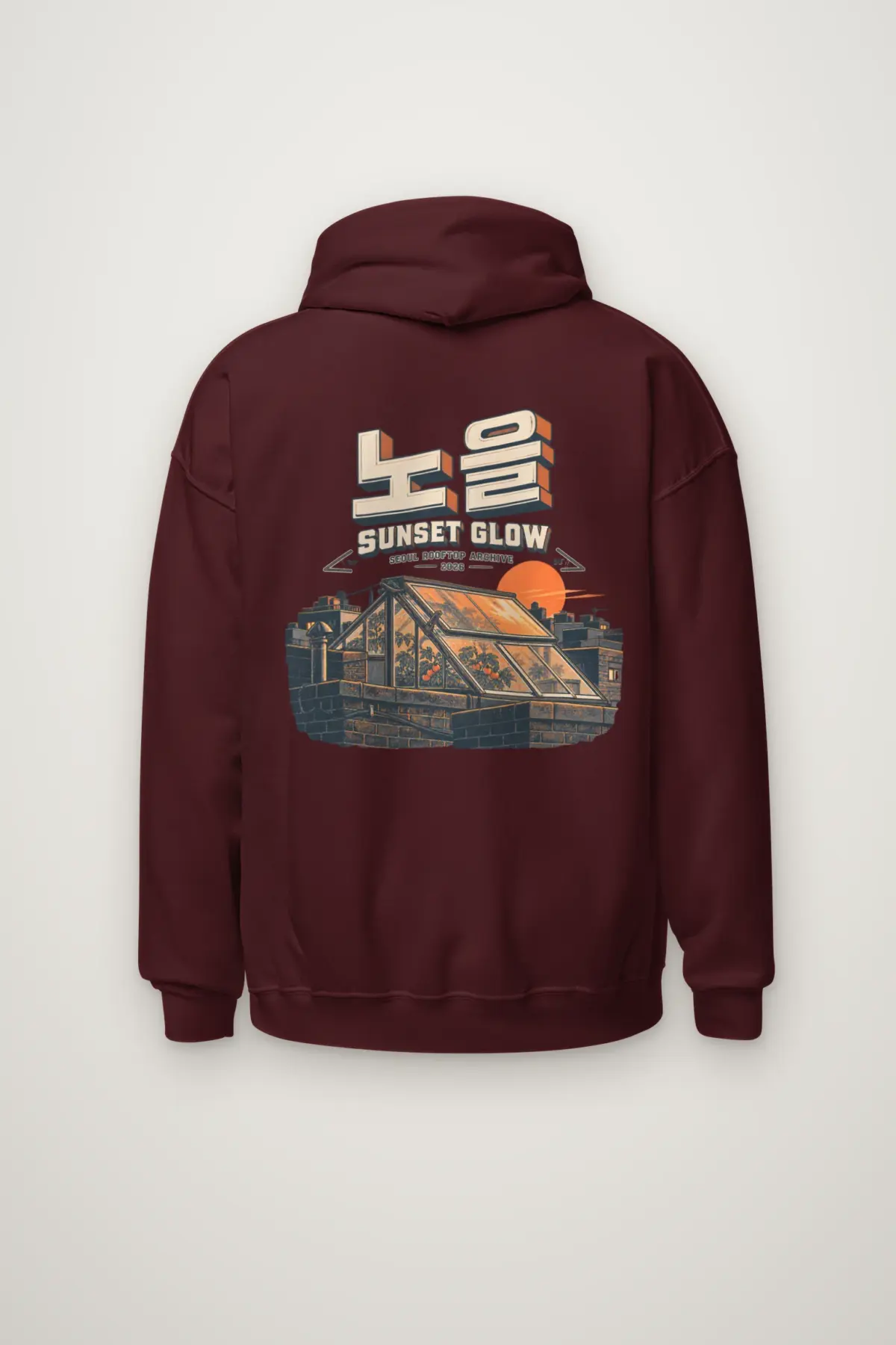 "Sunset Glow Seoul Archive" Heavy Blend Unisex Pullover Hoodie