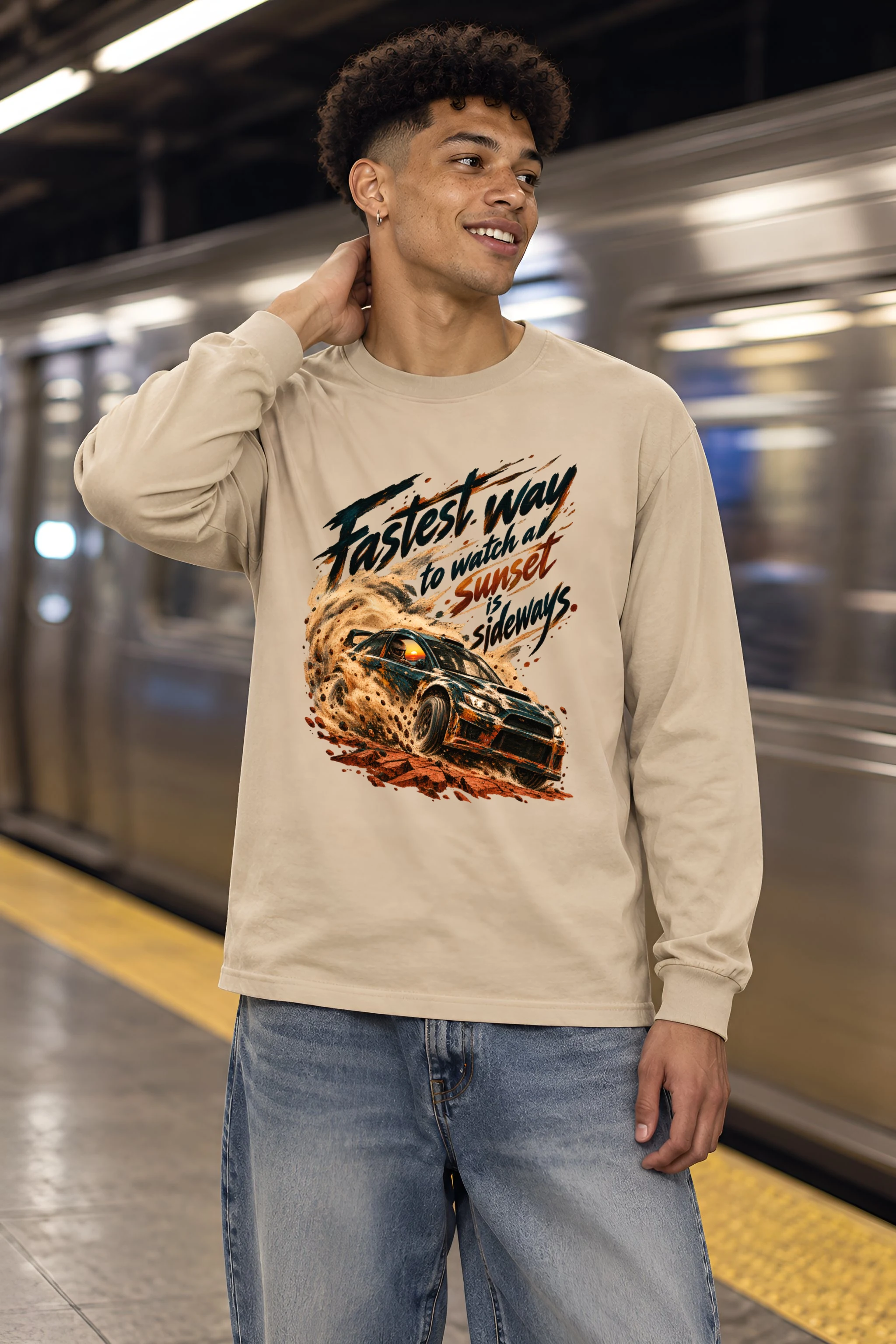 "Sunset Is Sideways" Unisex Longsleeve T-shirt