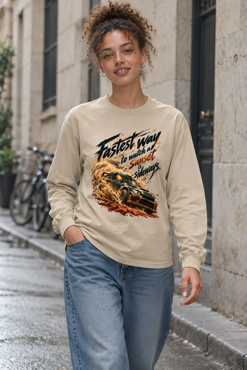 "Sunset Is Sideways" Unisex Longsleeve T-shirt