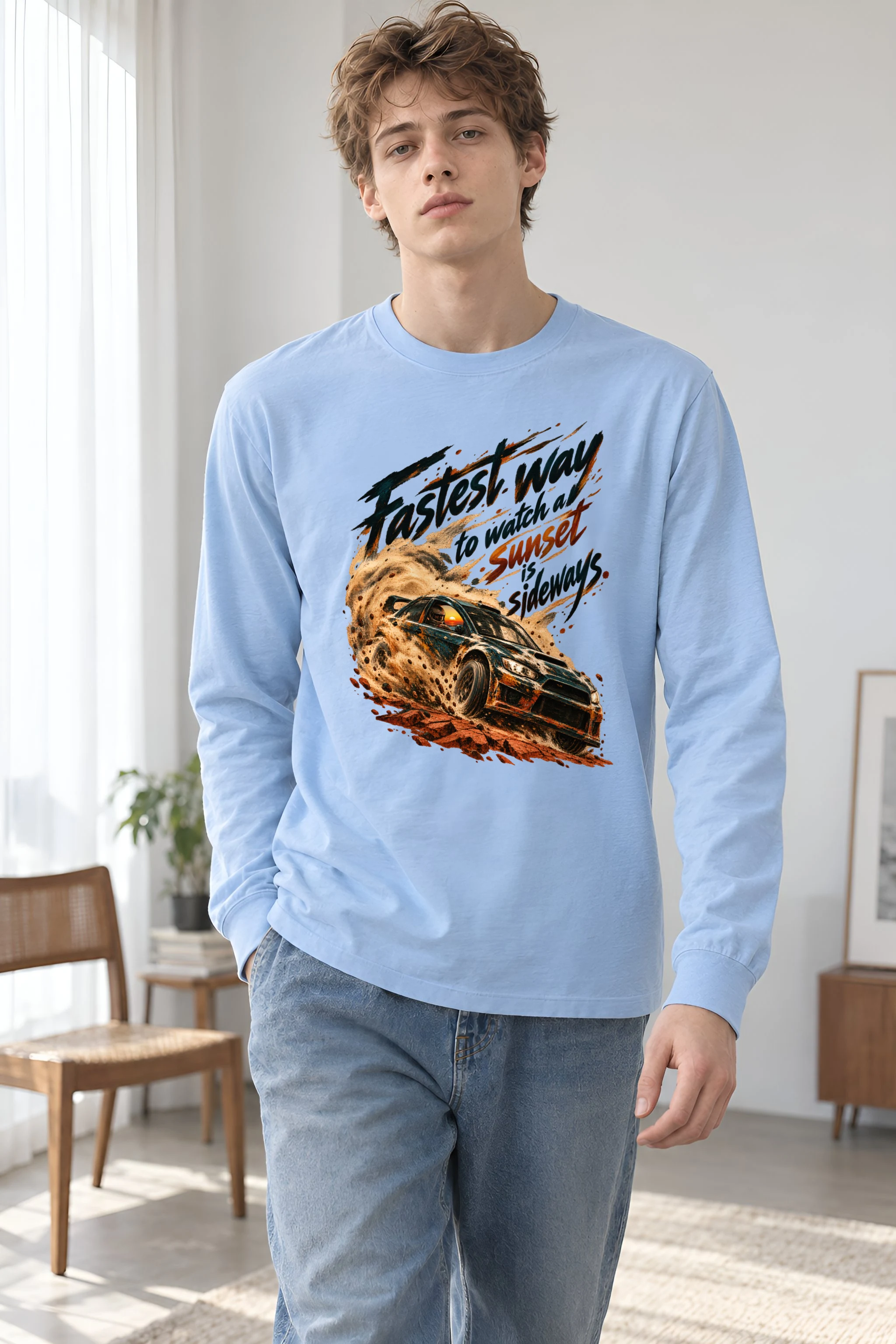 "Sunset Is Sideways" Unisex Longsleeve T-shirt
